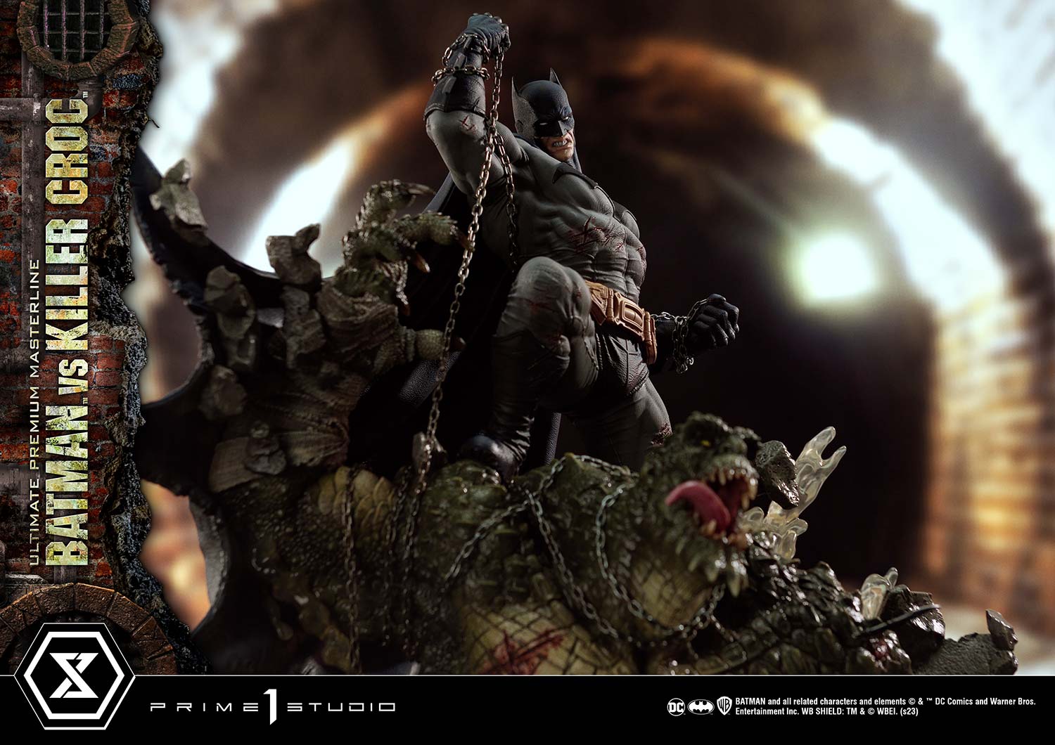 PRE-ORDER Prime1 Studio - Ultimate Premium Masterline - Batman (Comics) - Batman Versus Killer Croc: Deluxe Ver.