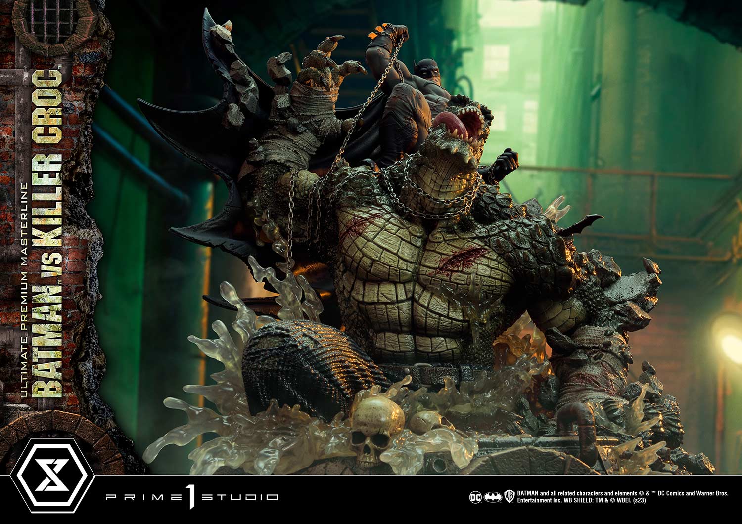 PRE-ORDER Prime1 Studio - Ultimate Premium Masterline - Batman (Comics) - Batman Versus Killer Croc: Deluxe Ver.