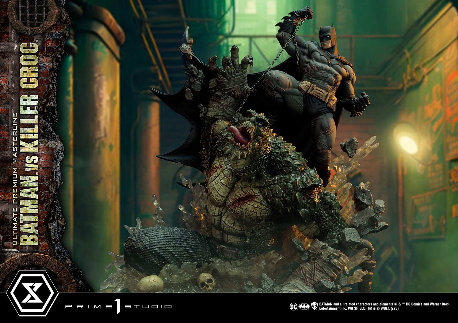 PRE-ORDER Prime1 Studio - Ultimate Premium Masterline - Batman (Comics) - Batman Versus Killer Croc