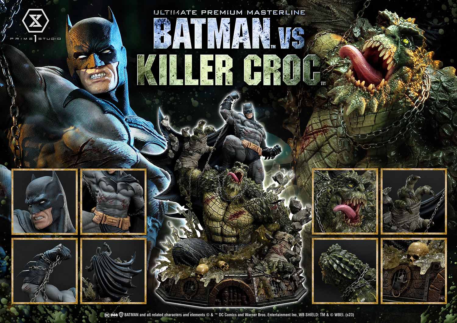 PRE-ORDER Prime1 Studio - Ultimate Premium Masterline - Batman (Comics) - Batman Versus Killer Croc