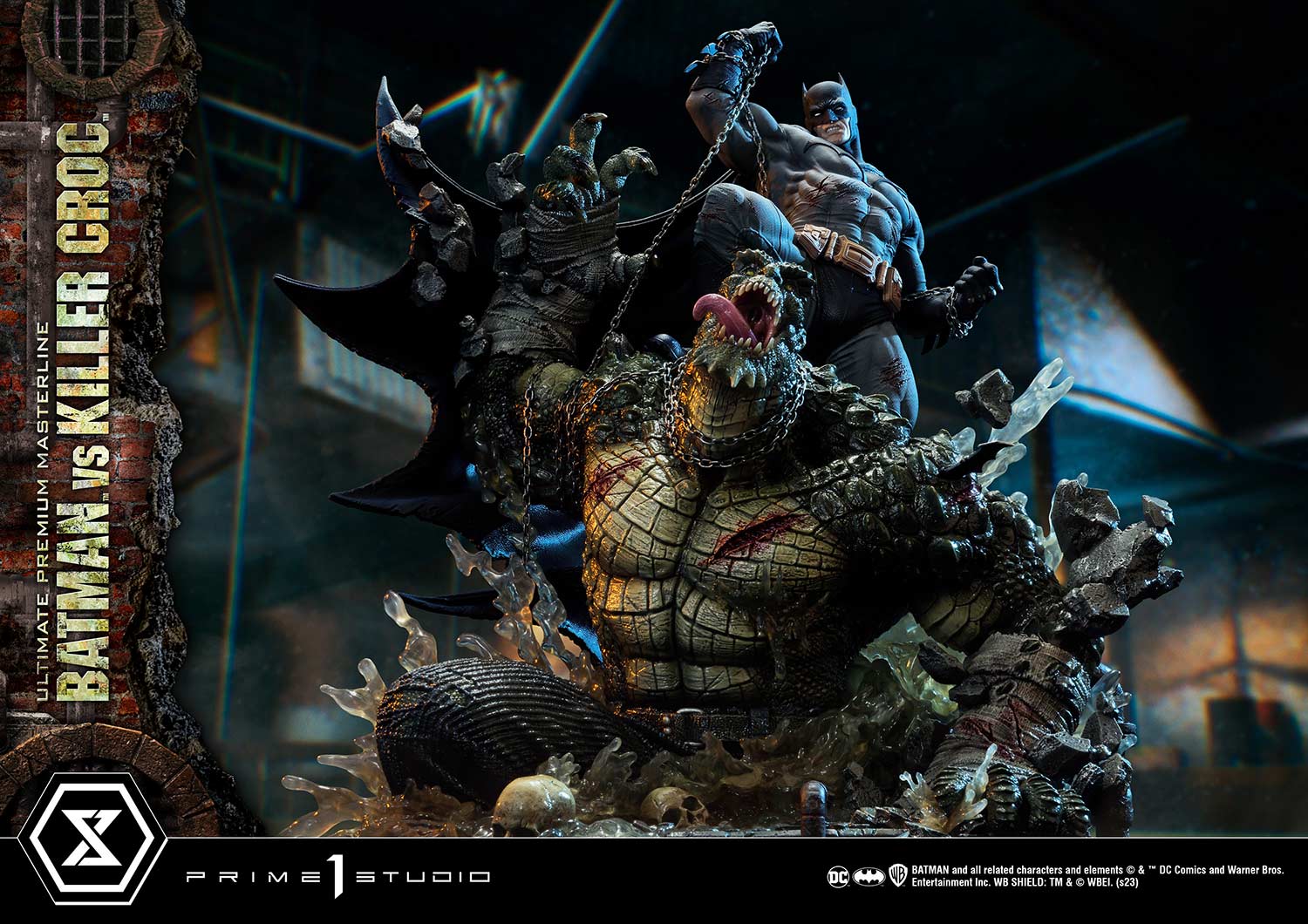 PRE-ORDER Prime1 Studio - Ultimate Premium Masterline - Batman (Comics) - Batman Versus Killer Croc