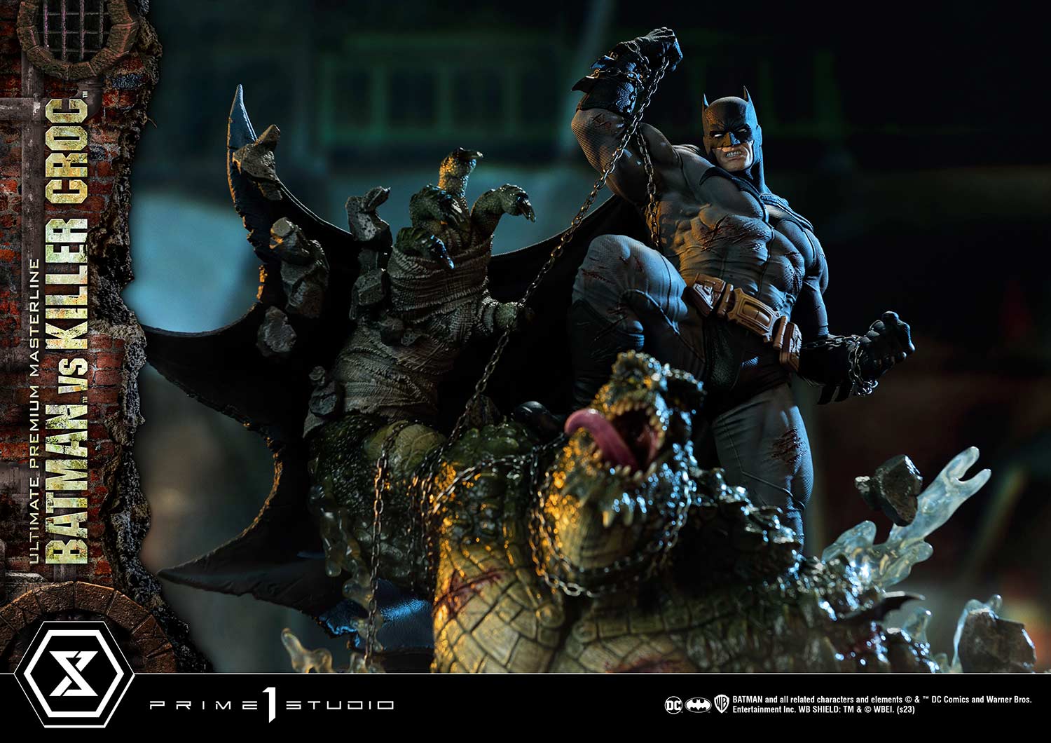 PRE-ORDER Prime1 Studio - Ultimate Premium Masterline - Batman (Comics) - Batman Versus Killer Croc