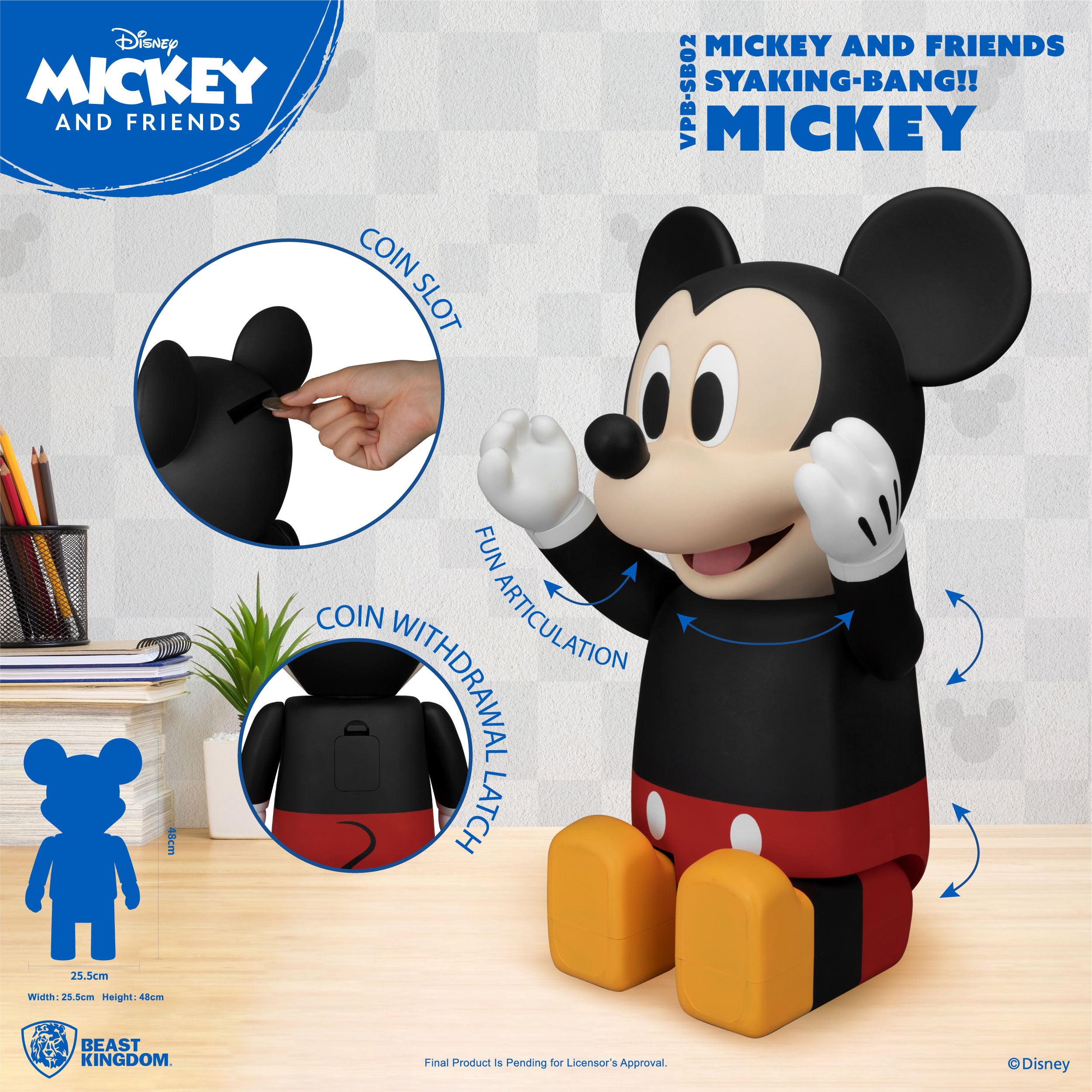 PRE-ORDER Beast Kingdom - SYAKINGBANG!! - Mickey & Friends - Mickey Mouse