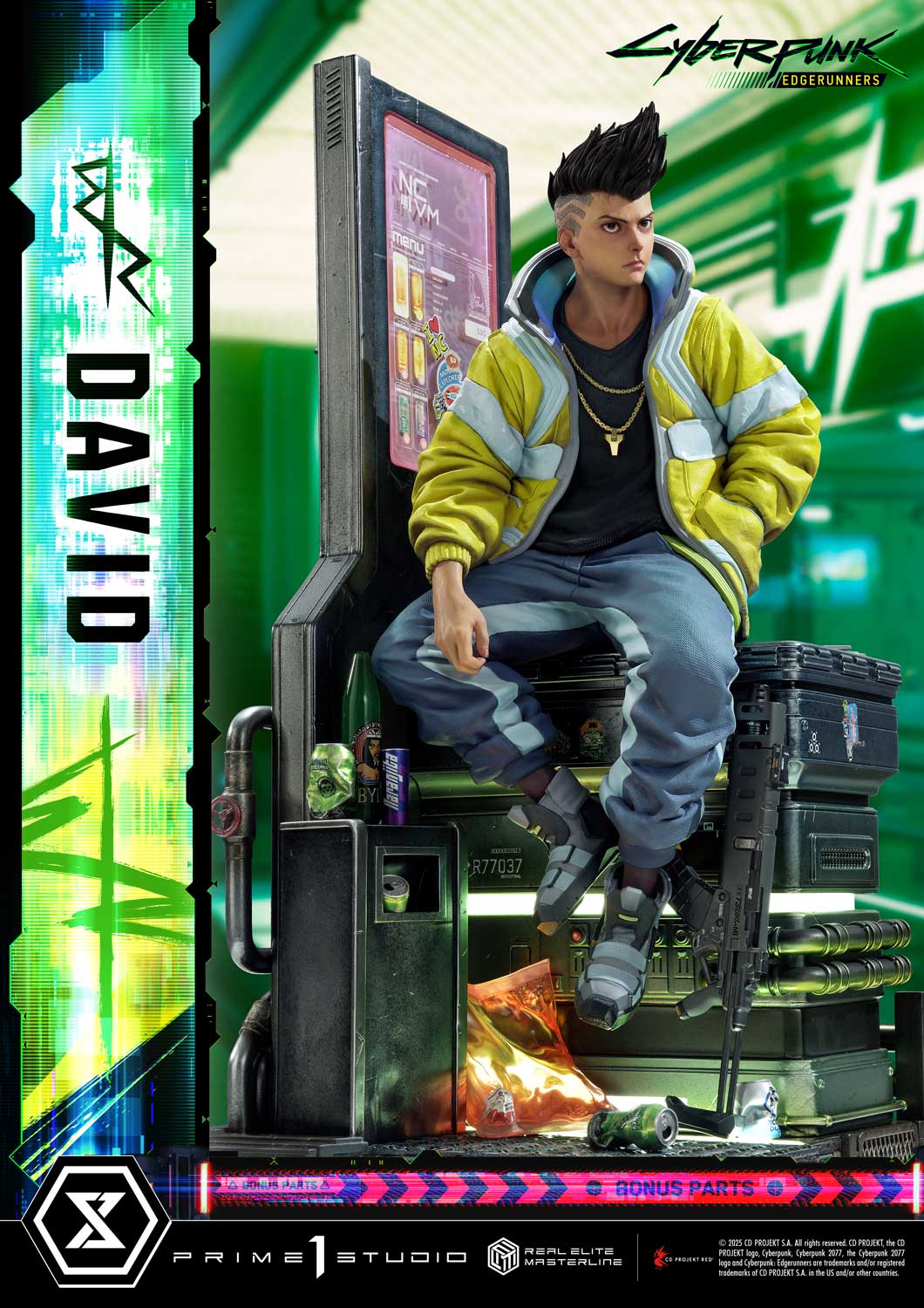 PRE-ORDER Prime 1 Studio - Real Elite Masterline - Cyberpunk: Edgerunners - David: Deluxe Bonus Version 1/4