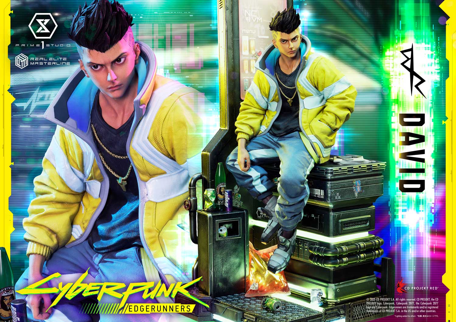 PRE-ORDER Prime 1 Studio - Real Elite Masterline - Cyberpunk: Edgerunners - David: Deluxe Bonus Version 1/4