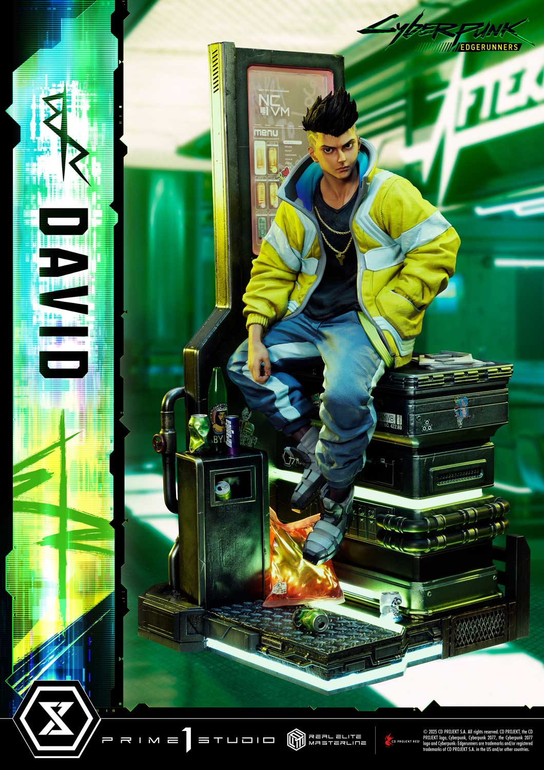 PRE-ORDER Prime 1 Studio - Real Elite Masterline - Cyberpunk: Edgerunners - David: Deluxe Bonus Version 1/4