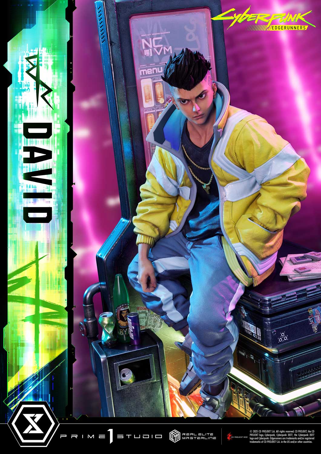 PRE-ORDER Prime 1 Studio - Real Elite Masterline - Cyberpunk: Edgerunners - David: Deluxe Bonus Version 1/4