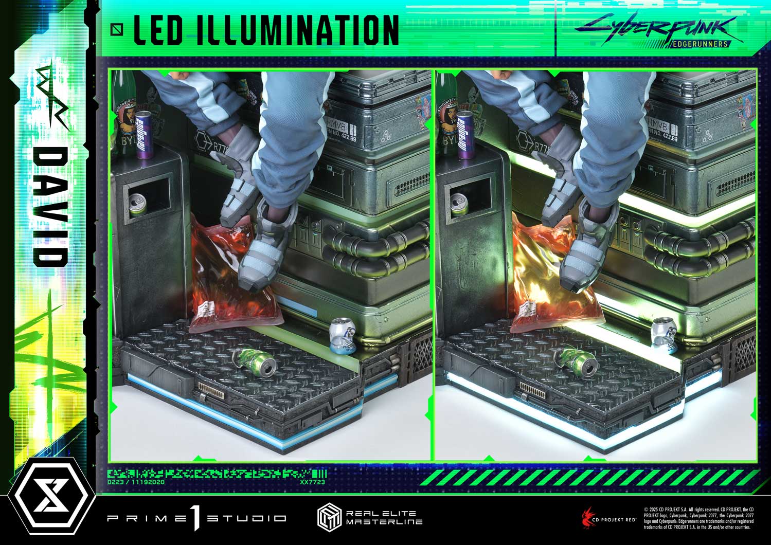 PRE-ORDER Prime 1 Studio - Real Elite Masterline - Cyberpunk: Edgerunners - David: Deluxe Bonus Version 1/4