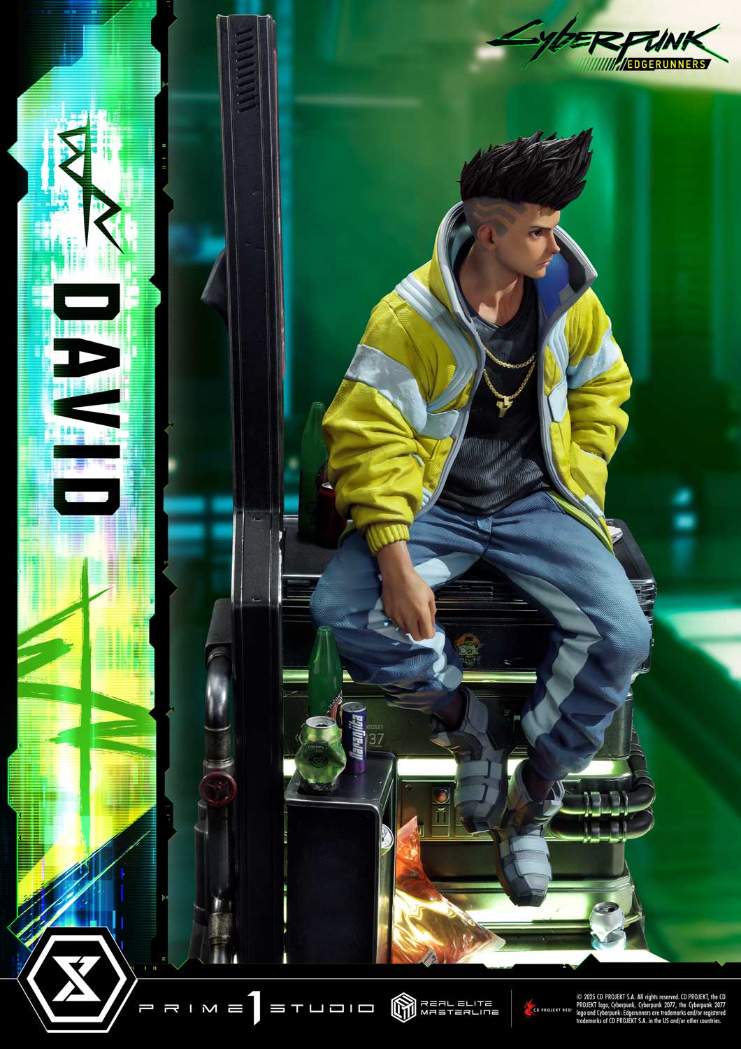 PRE-ORDER Prime 1 Studio - Real Elite Masterline - Cyberpunk: Edgerunners - David: Deluxe Bonus Version 1/4