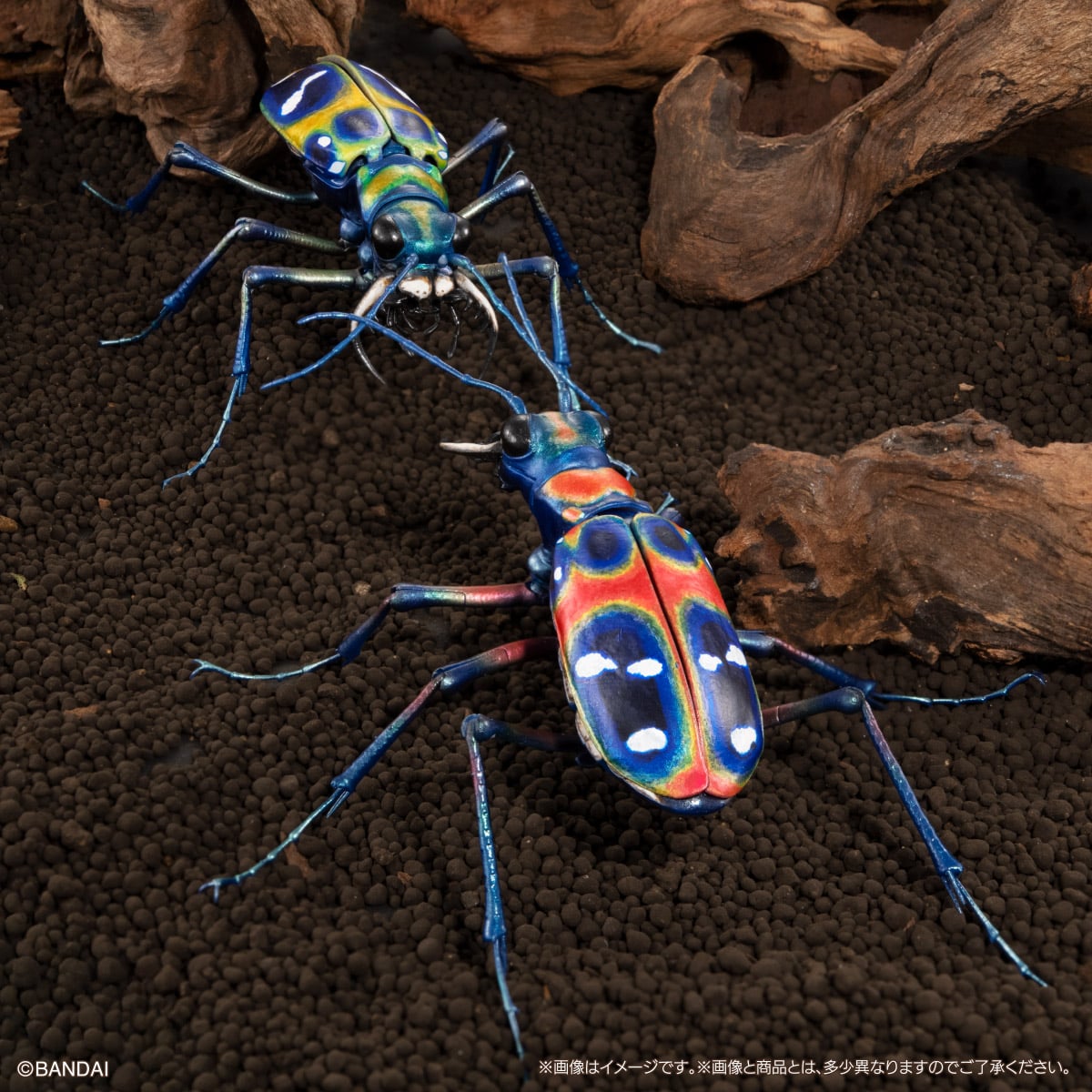 IN-STOCK Bandai - The Diversity of Life on Earth - Advance Sabertooth Longhorn Beetle and Tiger Beetle Display Stand Set [EXCLUSIVE]