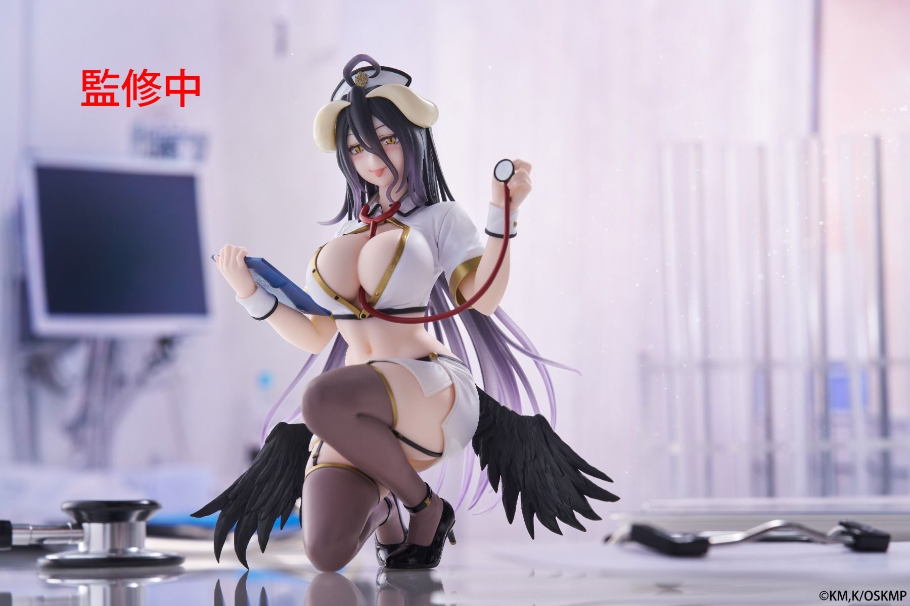 PRE-ORDER Taito - Overlord Desktop Cute Figure - Albedo: Nurse Ver.