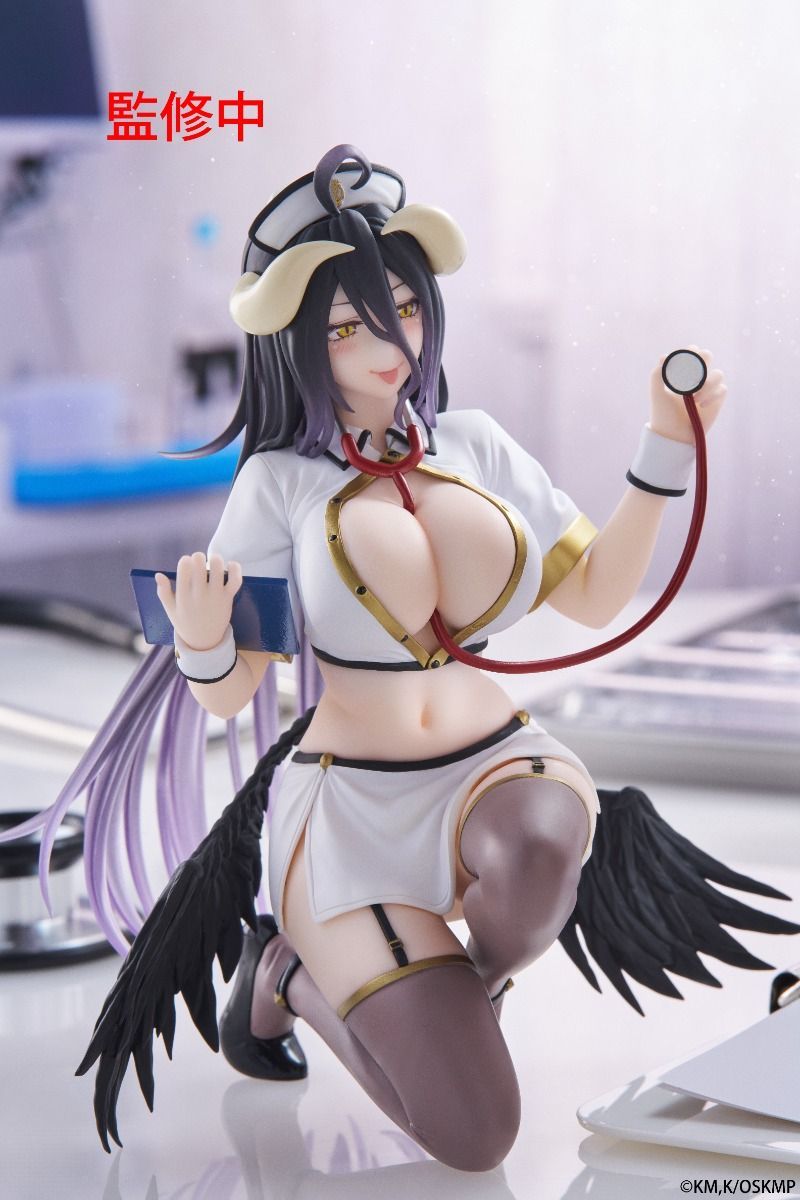 PRE-ORDER Taito - Overlord Desktop Cute Figure - Albedo: Nurse Ver.