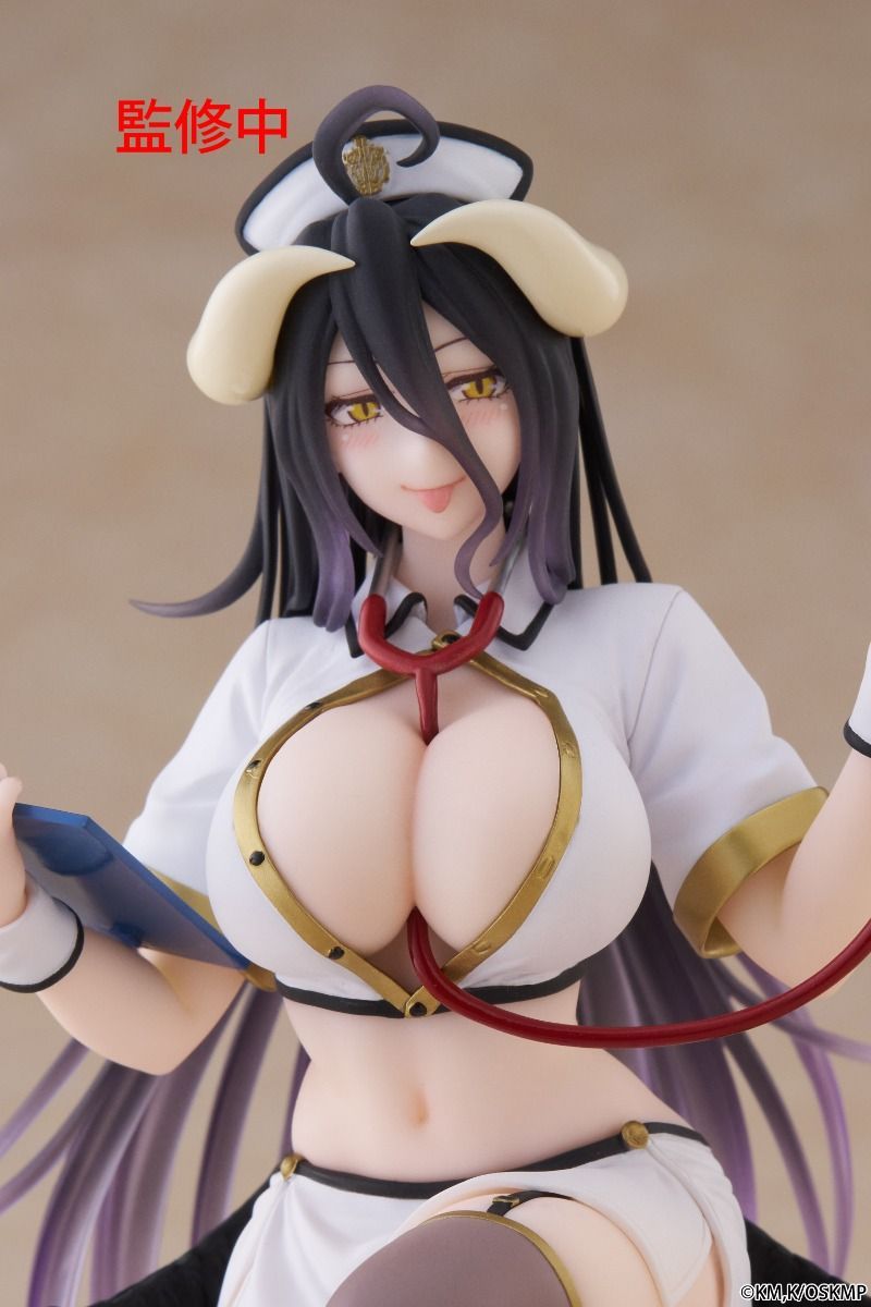 PRE-ORDER Taito - Overlord Desktop Cute Figure - Albedo: Nurse Ver.