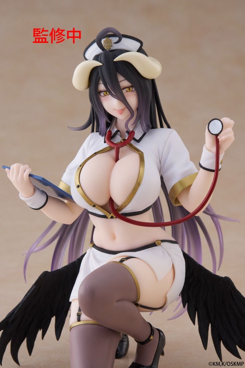 PRE-ORDER Taito - Overlord Desktop Cute Figure - Albedo: Nurse Ver.