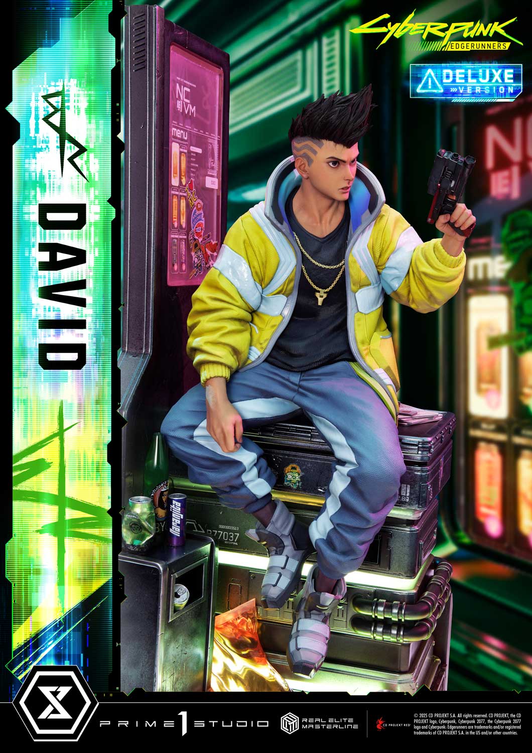 PRE-ORDER Prime 1 Studio - Real Elite Masterline - Cyberpunk: Edgerunners - David: Deluxe Bonus Version 1/4