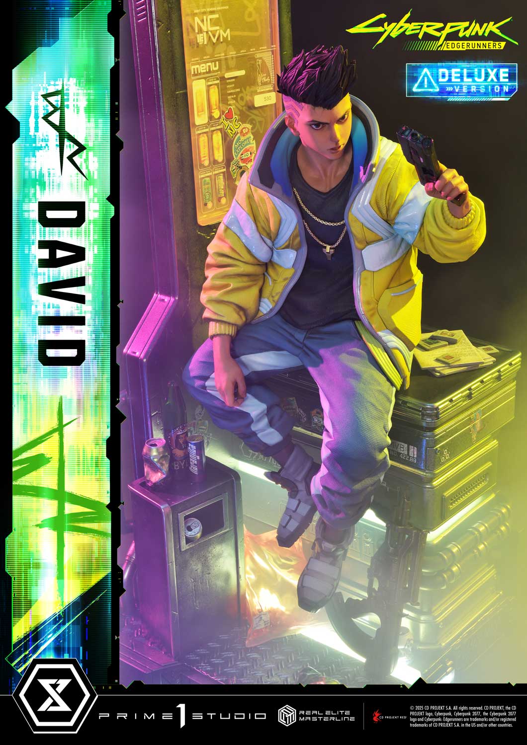 PRE-ORDER Prime 1 Studio - Real Elite Masterline - Cyberpunk: Edgerunners - David: Deluxe Bonus Version 1/4