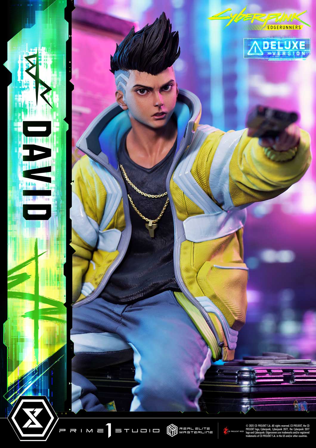 PRE-ORDER Prime 1 Studio - Real Elite Masterline - Cyberpunk: Edgerunners - David: Deluxe Bonus Version 1/4