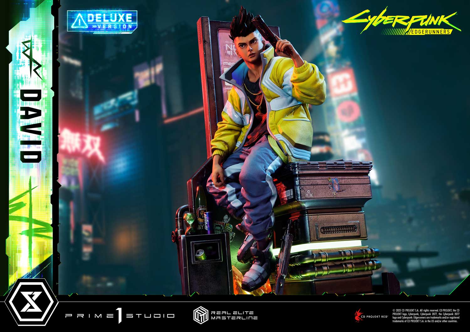PRE-ORDER Prime 1 Studio - Real Elite Masterline - Cyberpunk: Edgerunners - David: Deluxe Bonus Version 1/4