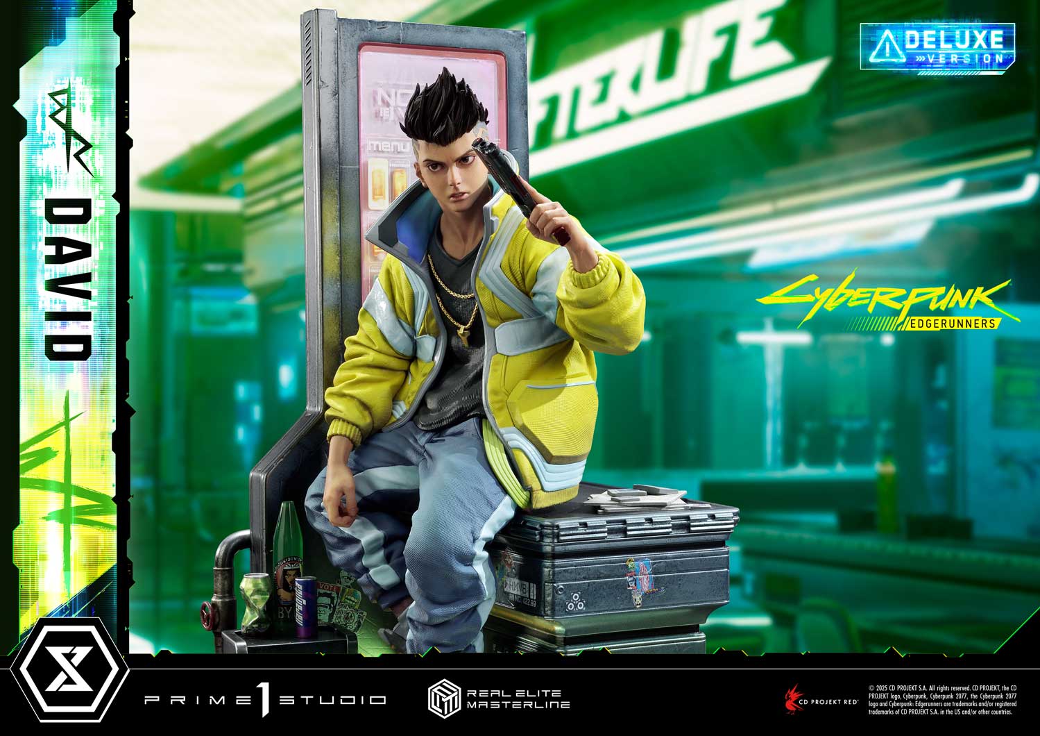 PRE-ORDER Prime 1 Studio - Real Elite Masterline - Cyberpunk: Edgerunners - David: Deluxe Bonus Version 1/4