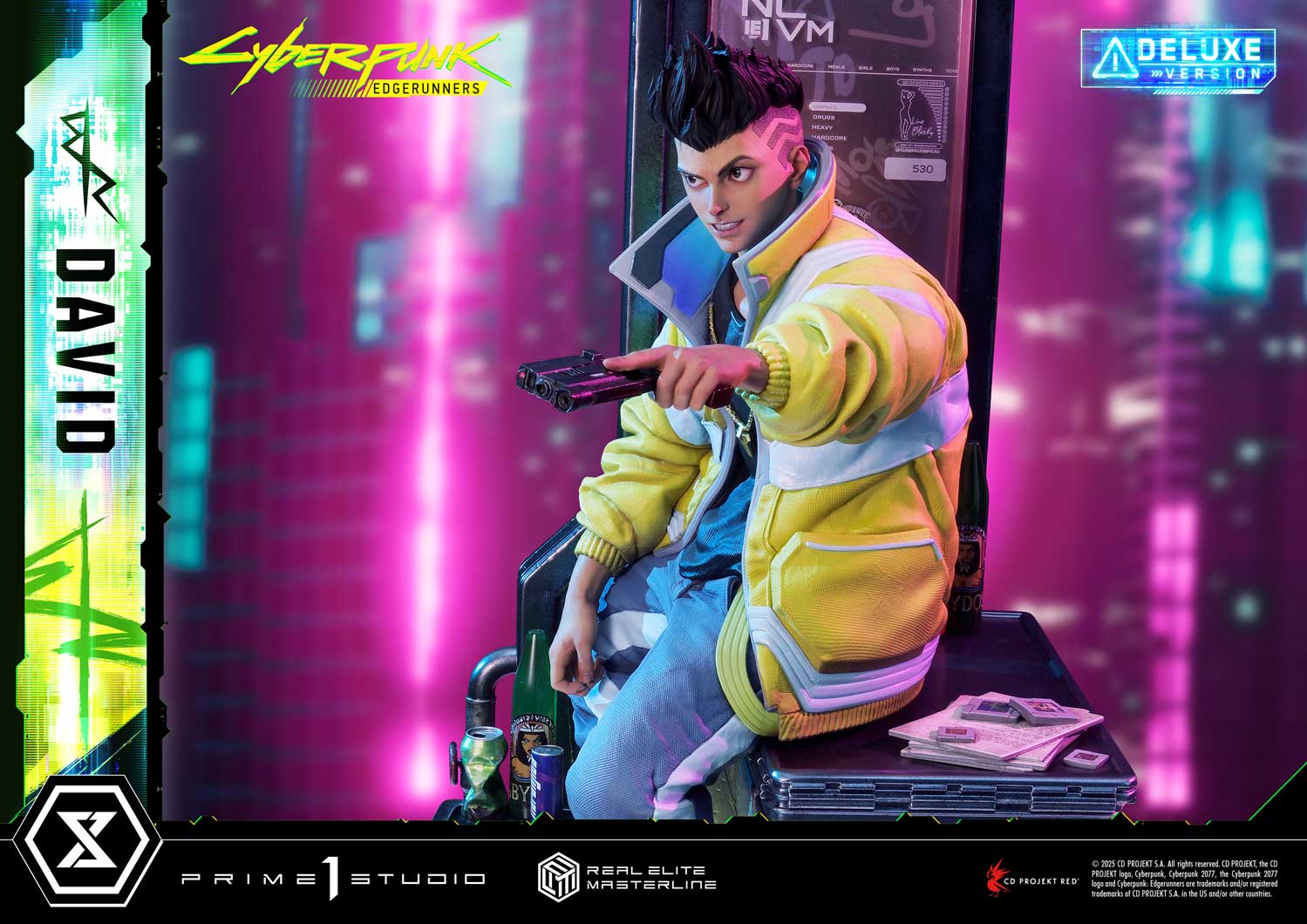 PRE-ORDER Prime 1 Studio - Real Elite Masterline - Cyberpunk: Edgerunners - David: Deluxe Bonus Version 1/4