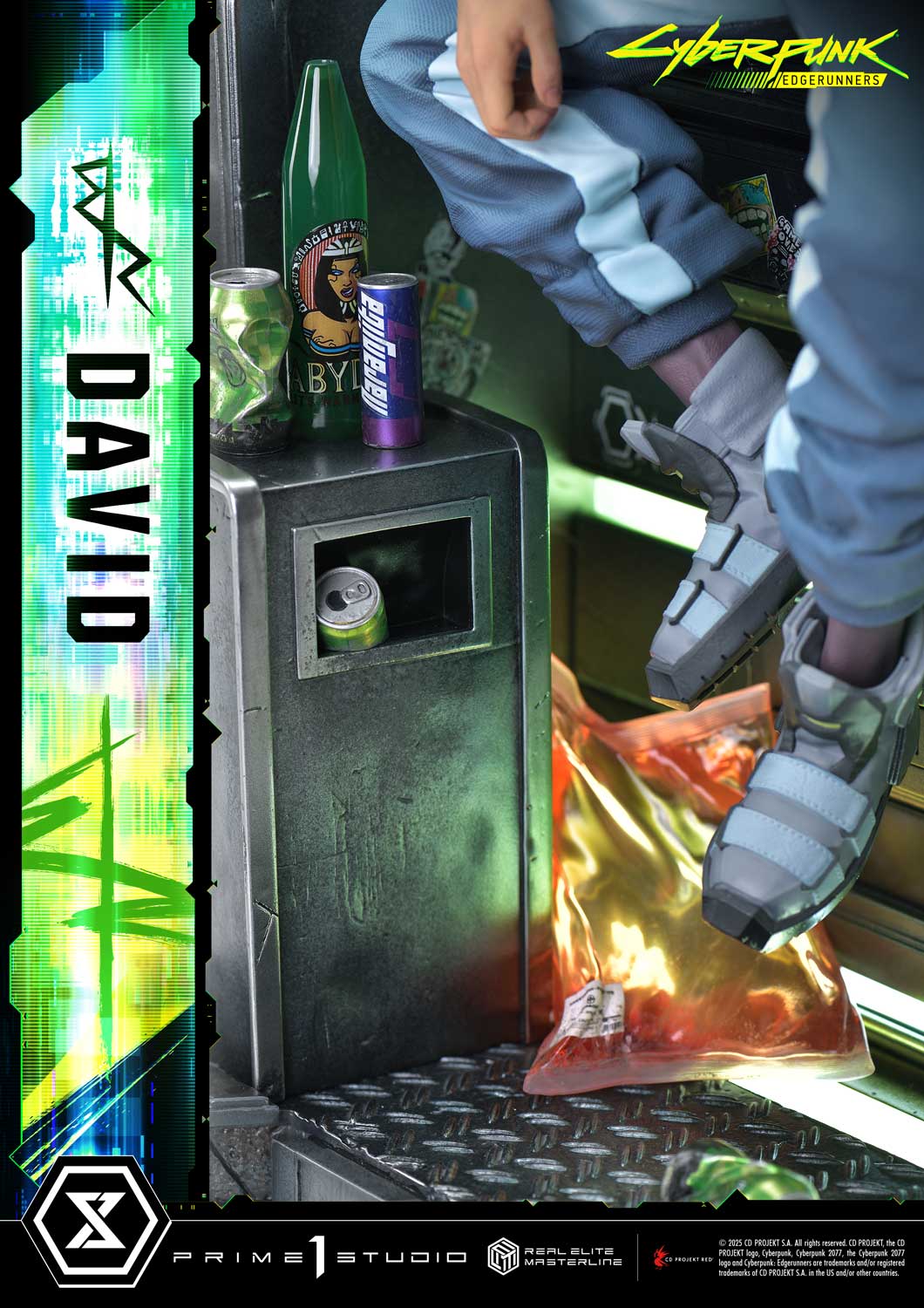 PRE-ORDER Prime 1 Studio - Real Elite Masterline - Cyberpunk: Edgerunners - David: Deluxe Bonus Version 1/4