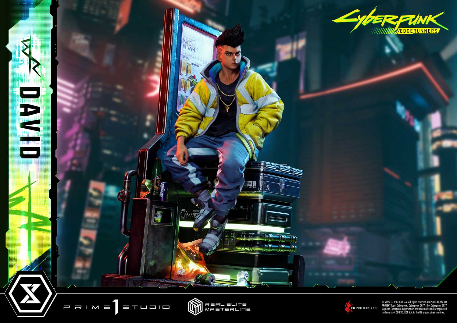 PRE-ORDER Prime 1 Studio - Real Elite Masterline - Cyberpunk: Edgerunners - David: Deluxe Bonus Version 1/4