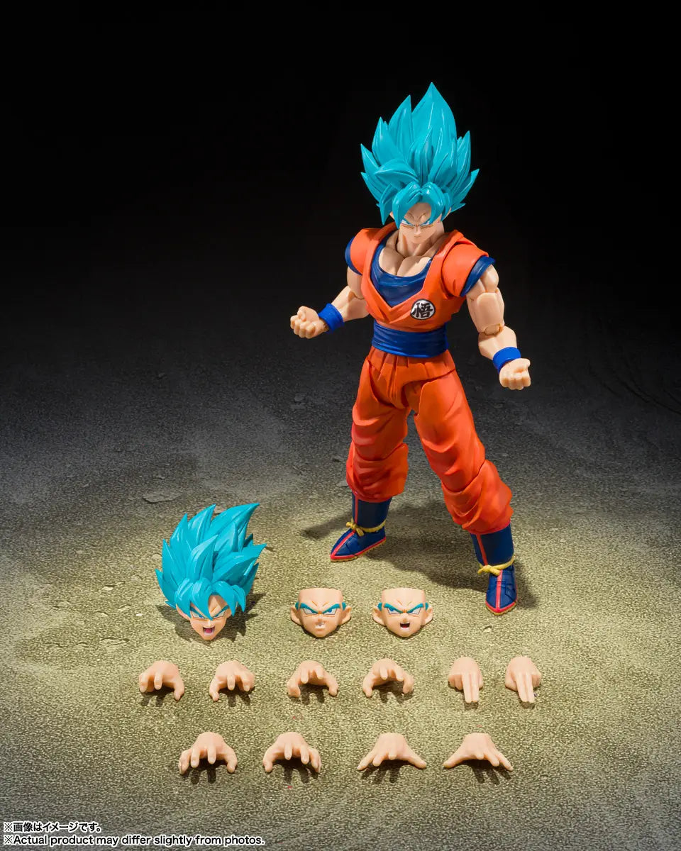 PRE-ORDER Bandai - S.H.Figuarts - Dragon Ball Super - Super Saiyan God Super Saiyan Son Goku -Blue Power Transcending Limits-