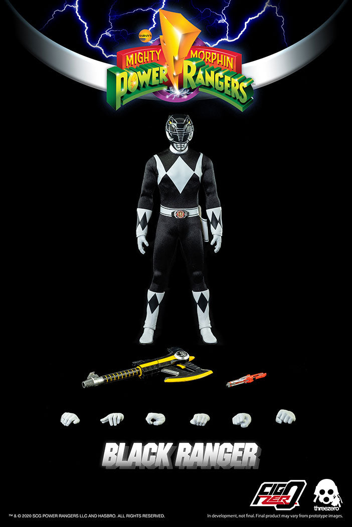 PRE-ORDER threezero - FigZero - Mighty Morphin Power Rangers - Black Ranger 1/6 [2024-Q1 Release]