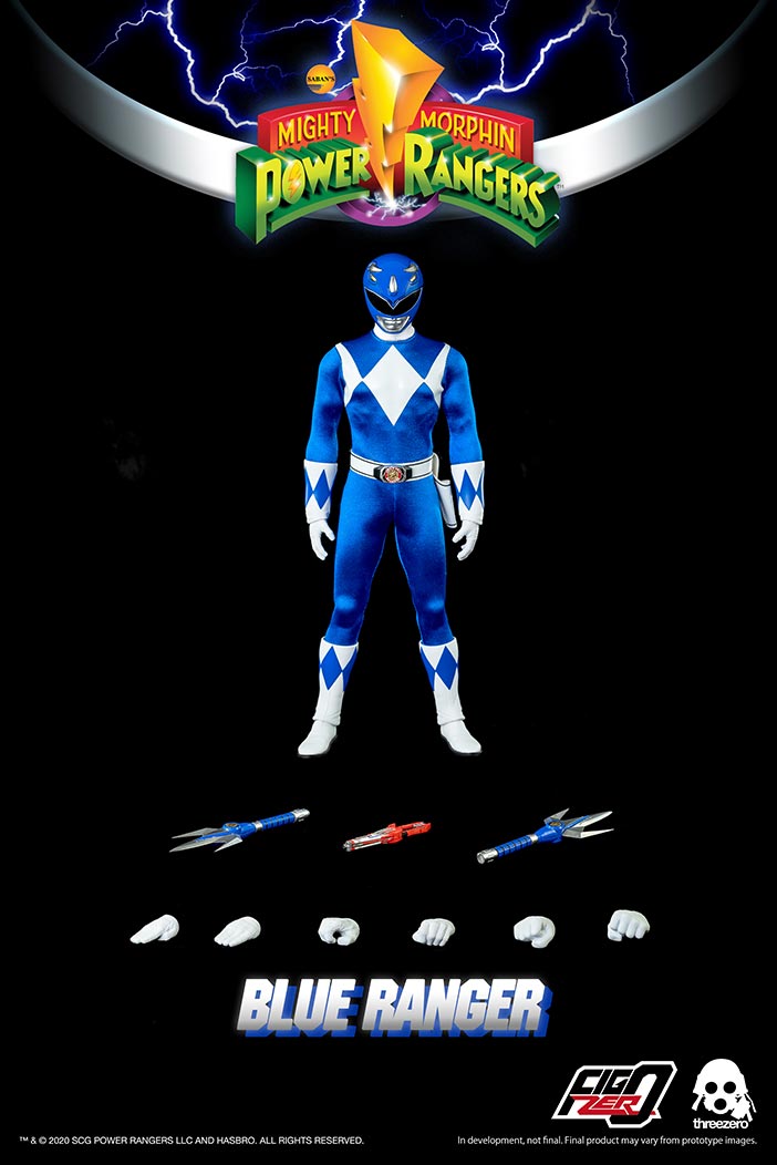 PRE-ORDER threezero - FigZero - Mighty Morphin Power Rangers - Blue Ranger 1/6 [2024-Q1 Release]