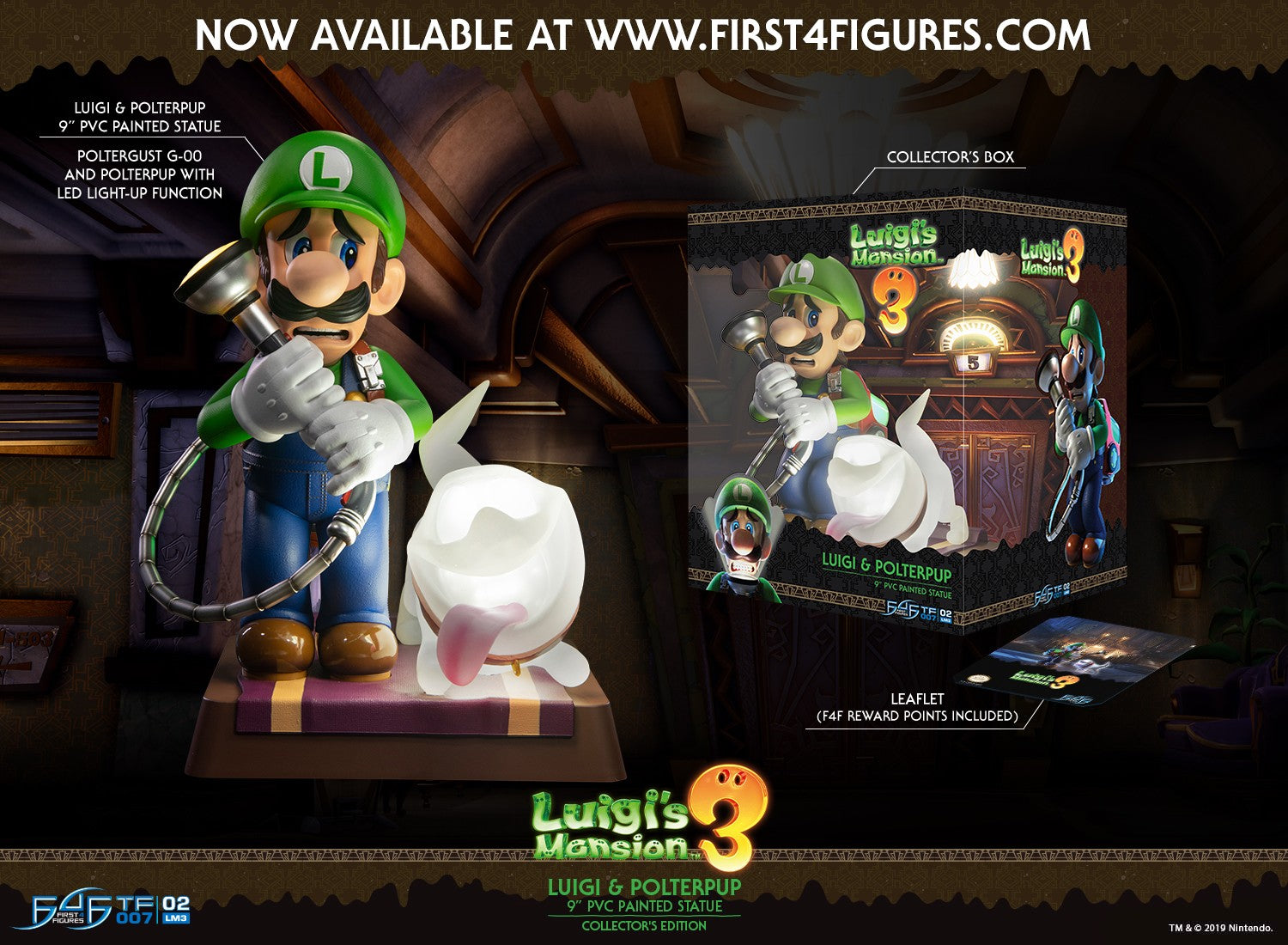 PRE-ORDER First4Figures - Luigi's Mansion 3 - Luigi & Polterpup: Collector's Edition [2024 Q1 Release]