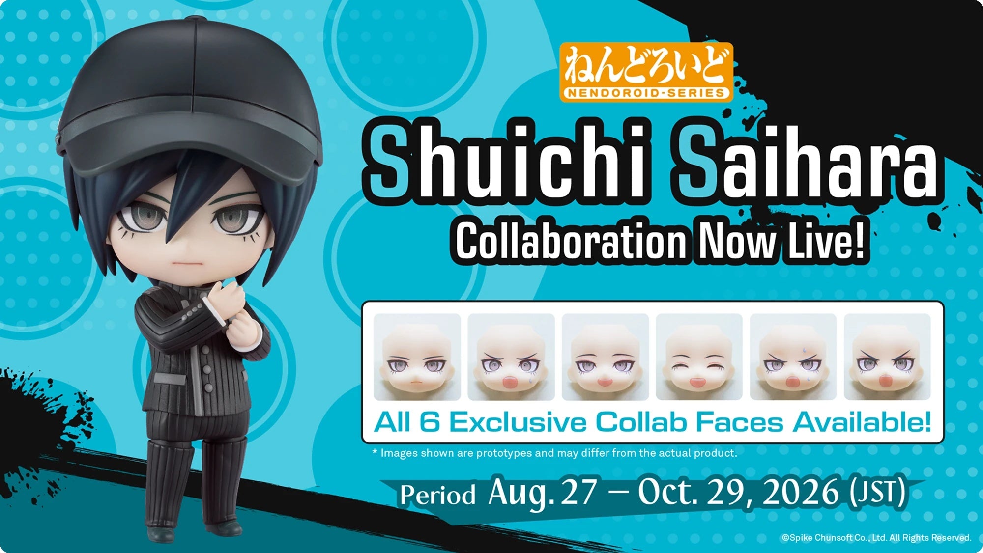 BACK-ORDER Good Smile Company - Nendoroid 3009 - Danganronpa V3: Killing Harmony - Shuichi Saihara: 6 Face Plates [EXCLUSIVE]
