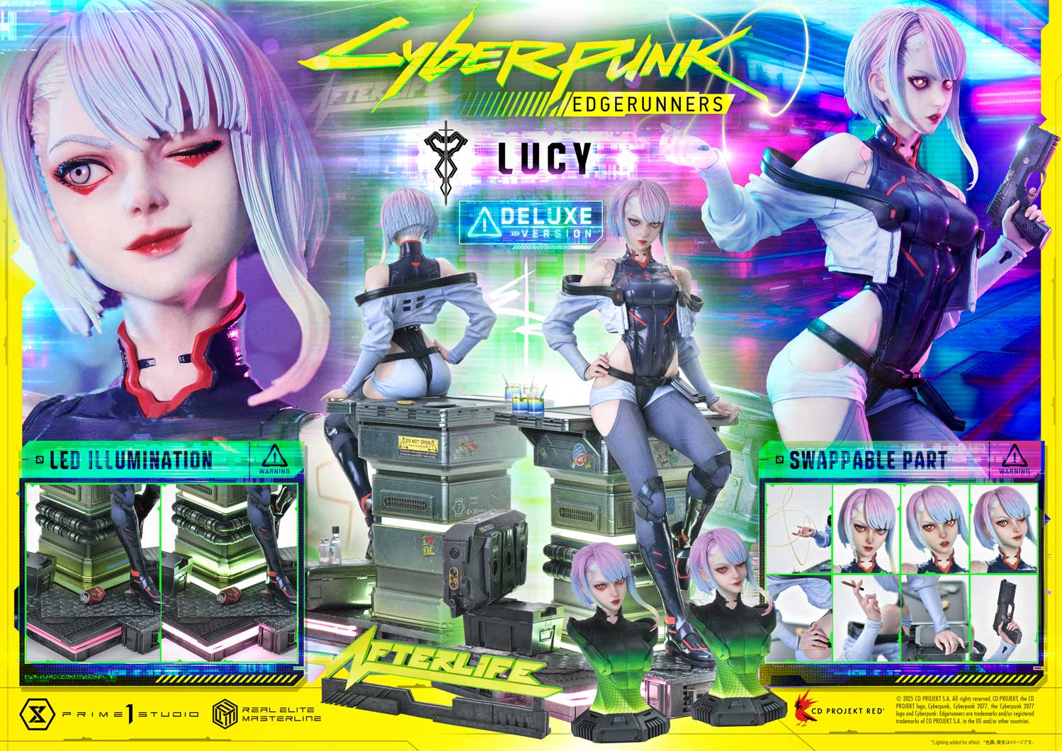 PRE-ORDER Prime1 Studio - Real Elite Masterline - Cyberpunk: Edgerunners - Lucy: Deluxe Bonus Ver. 1/4