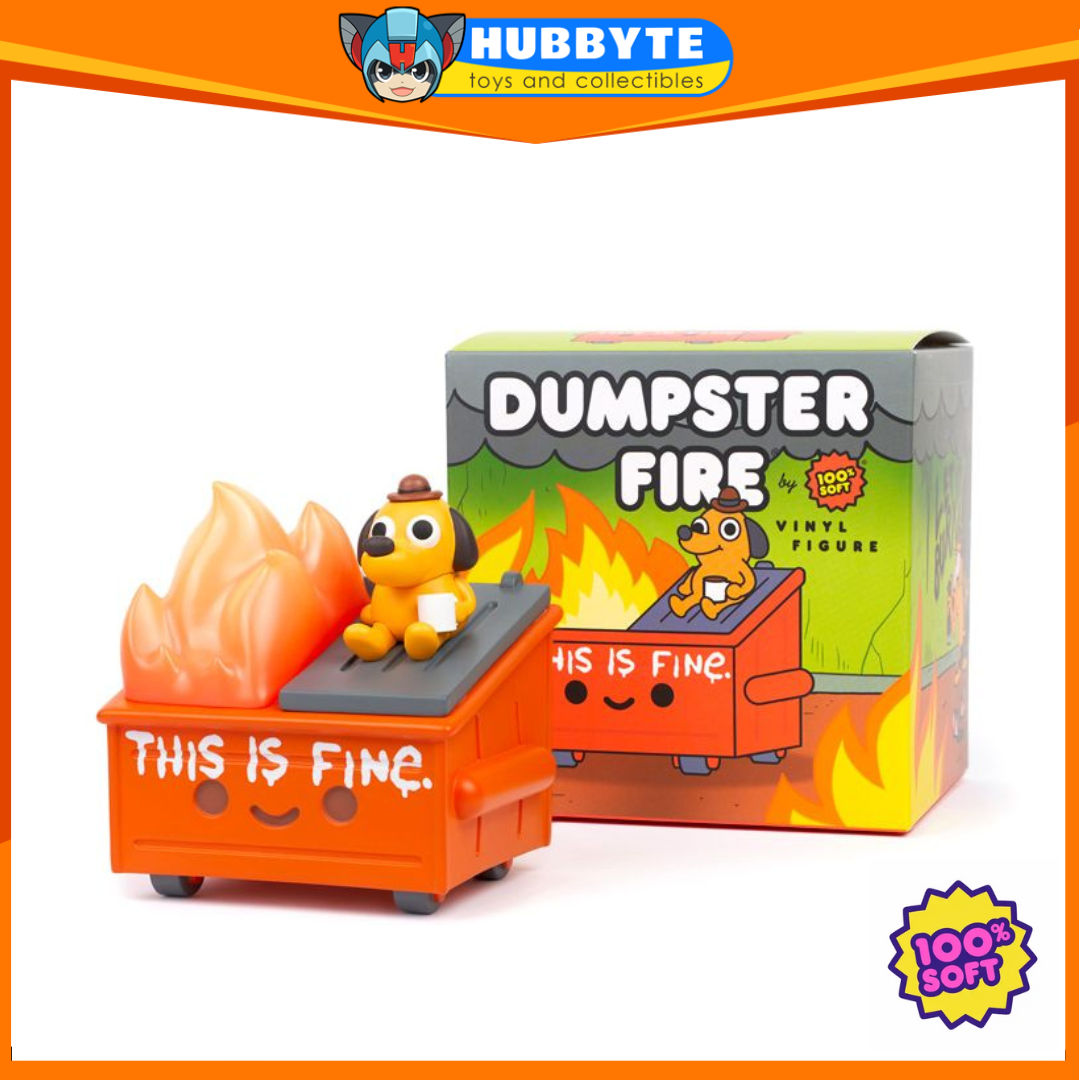 IN-STOCK 100soft - Dumpster Fire Vinyl Figure: This Is Fine Edition