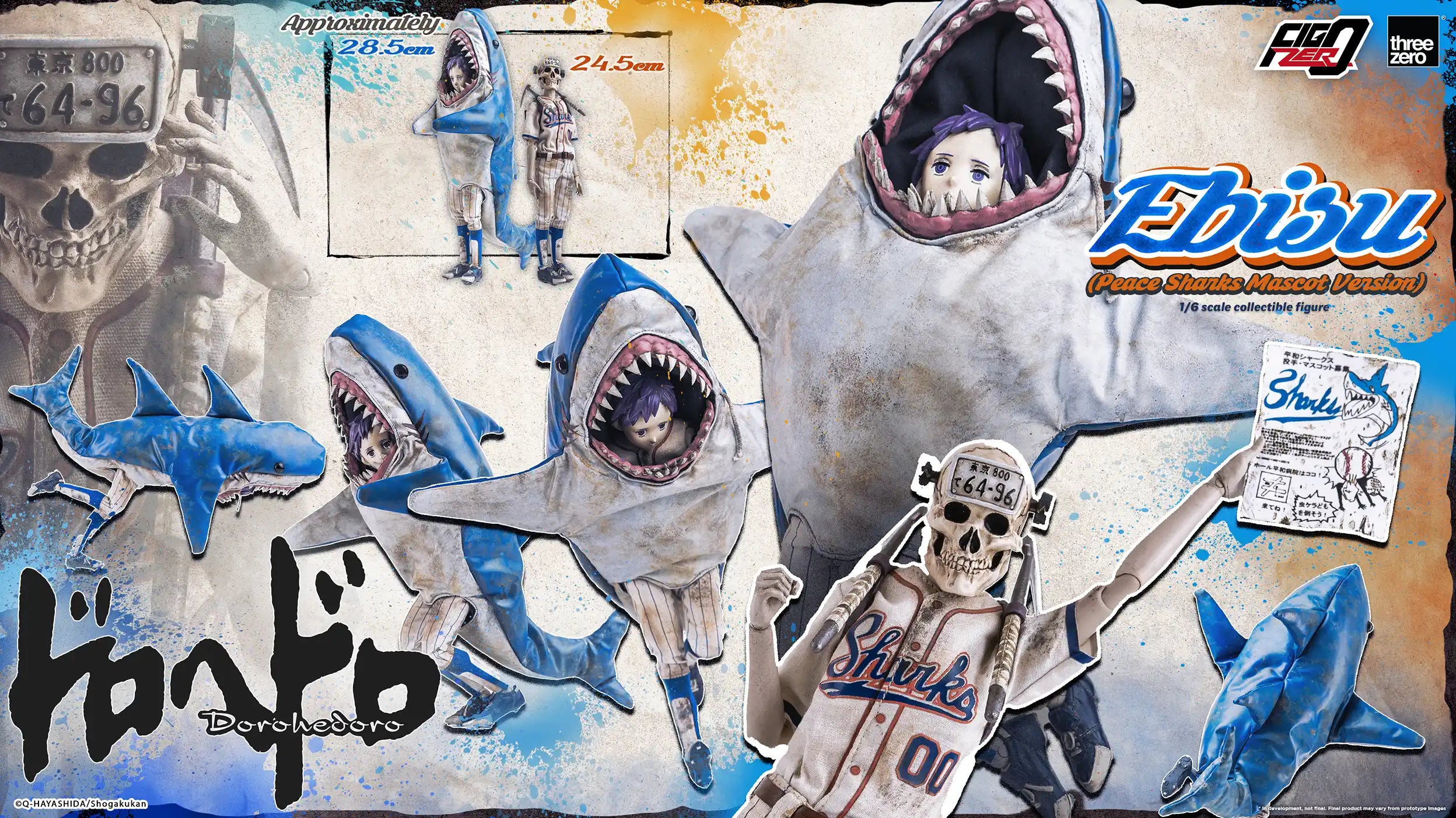 PRE-ORDER threezero - FigZero - Dorohedoro - Ebisu: Peace Sharks Mascot Version 1/6