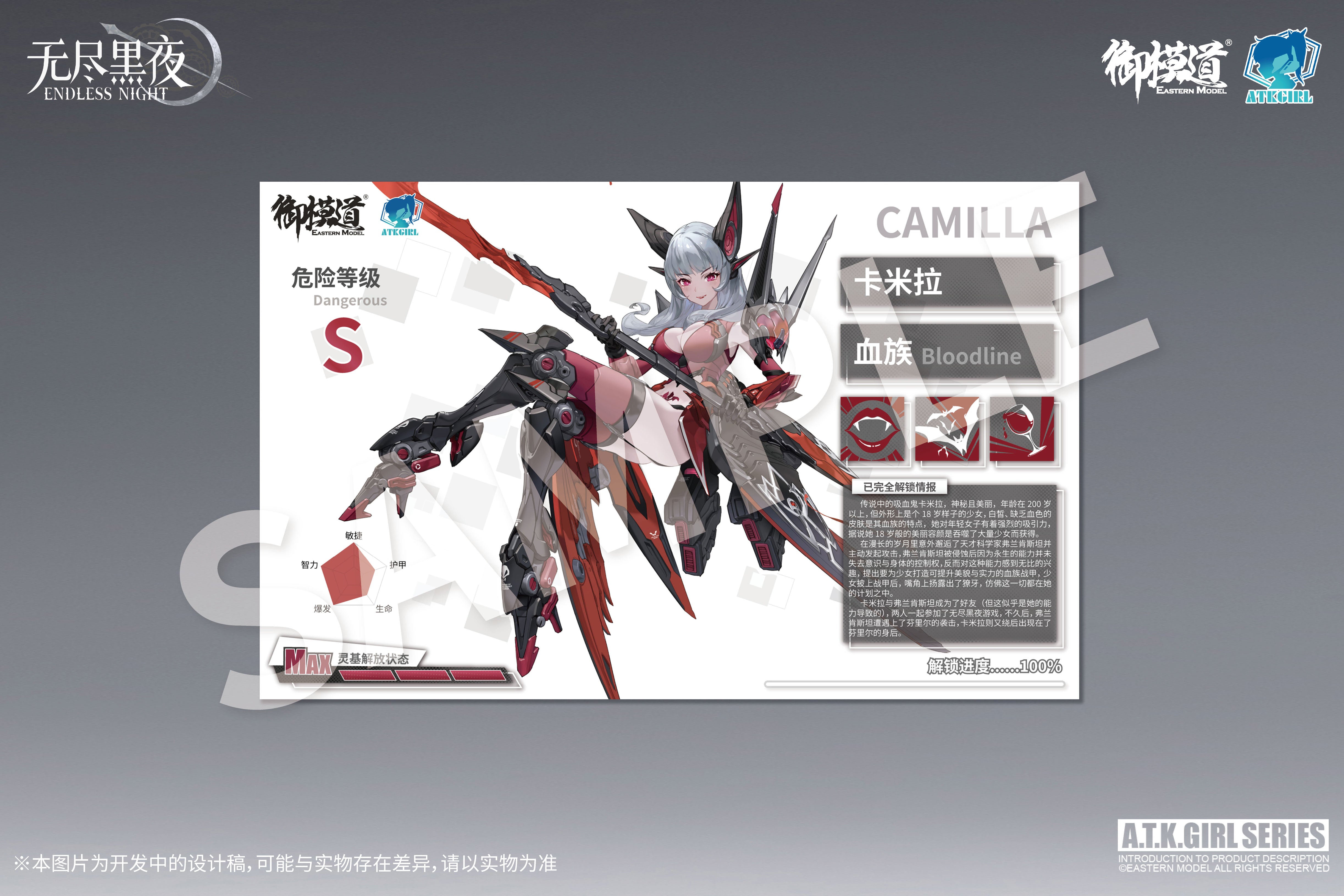 PRE-ORDER YOLOPARK - A.T.K. GIRL  - ENDLESS NIGHT Series - Vampire Camilla: Standard Ver. 1/12