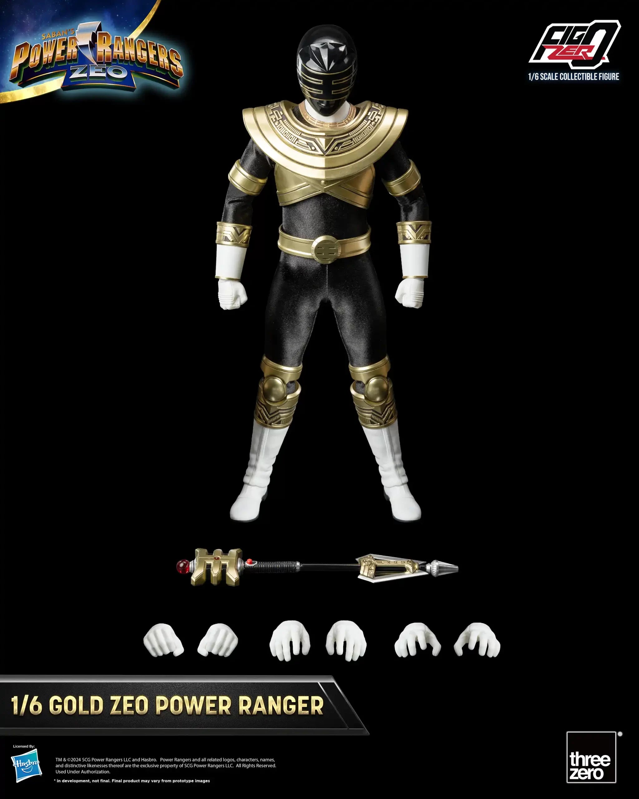 PRE-ORDER threezero - FigZero - Power Rangers Zeo - Gold Zeo Power Ranger 1/6