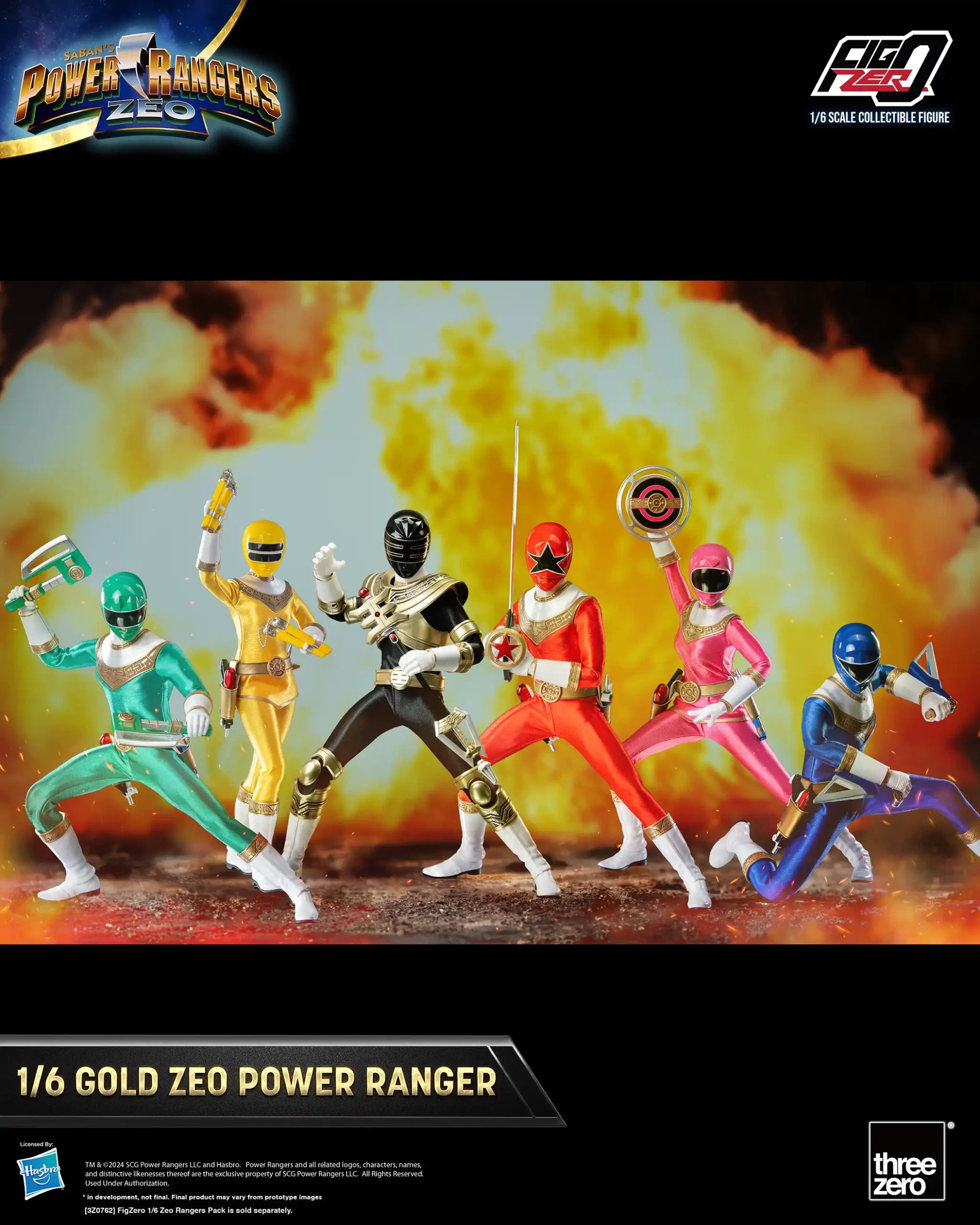 PRE-ORDER threezero - FigZero - Power Rangers Zeo - Gold Zeo Power Ranger 1/6