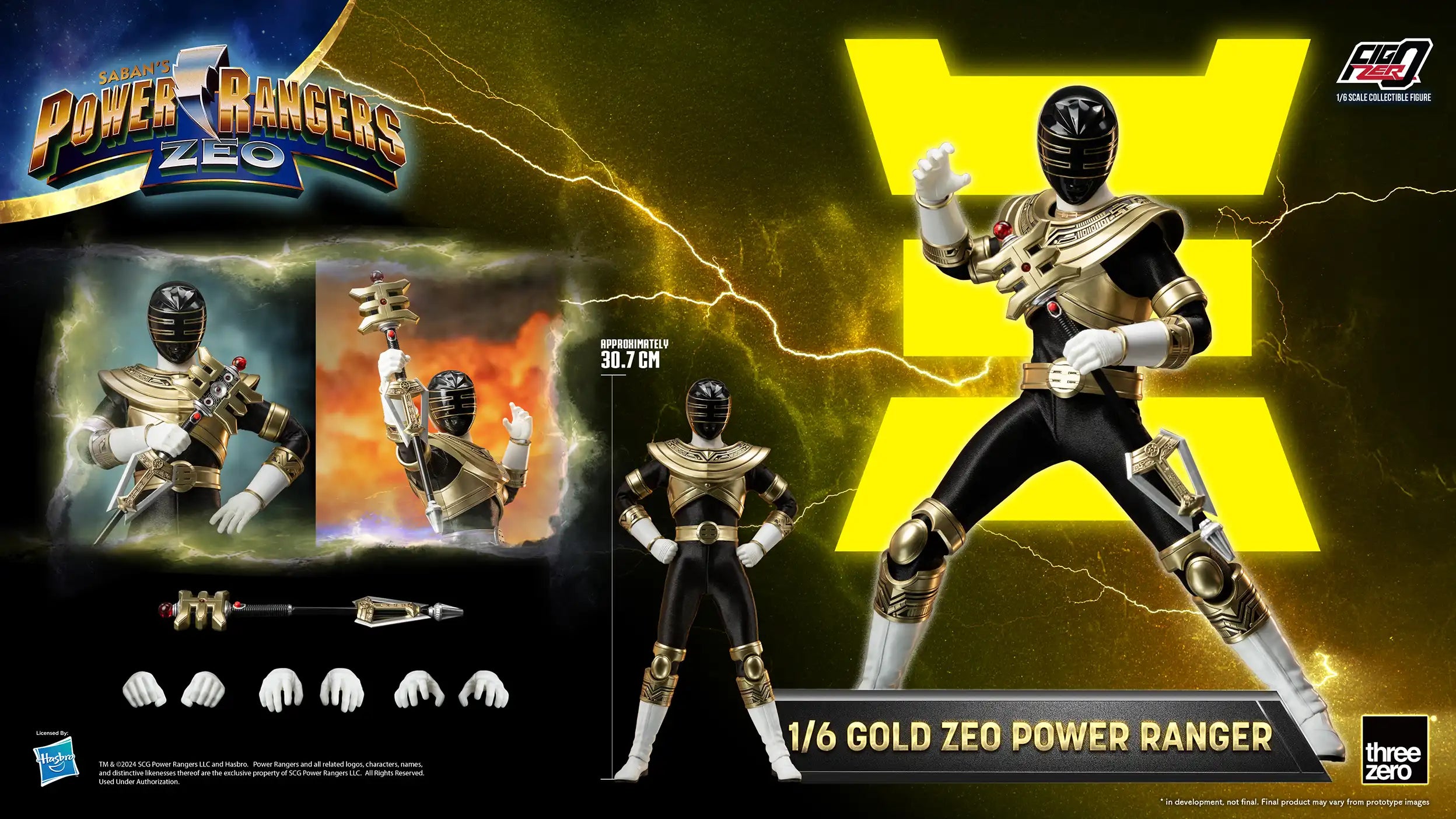 PRE-ORDER threezero - FigZero - Power Rangers Zeo - Gold Zeo Power Ranger 1/6
