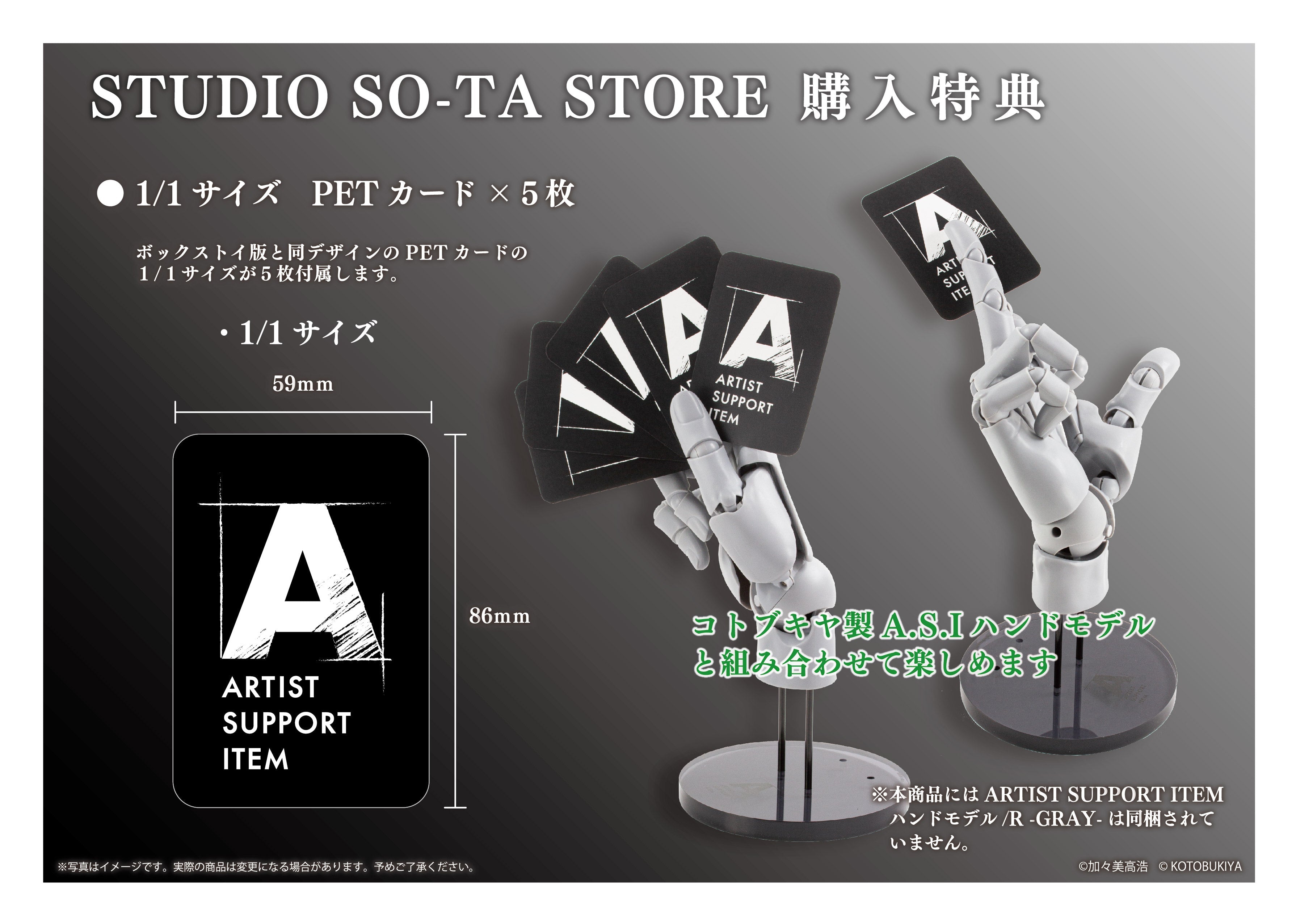 SPECIAL ORDER So-Ta - ARTIST SUPPORT ITEM COLLABORATION 1/2 Hand Model / R [Set of 2] [JP]