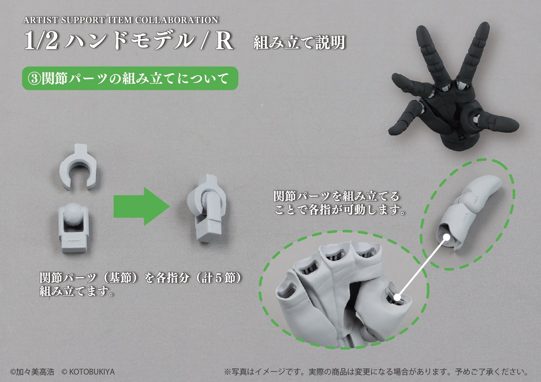 SPECIAL ORDER So-Ta - ARTIST SUPPORT ITEM COLLABORATION 1/2 Hand Model / R [Set of 2] [JP]