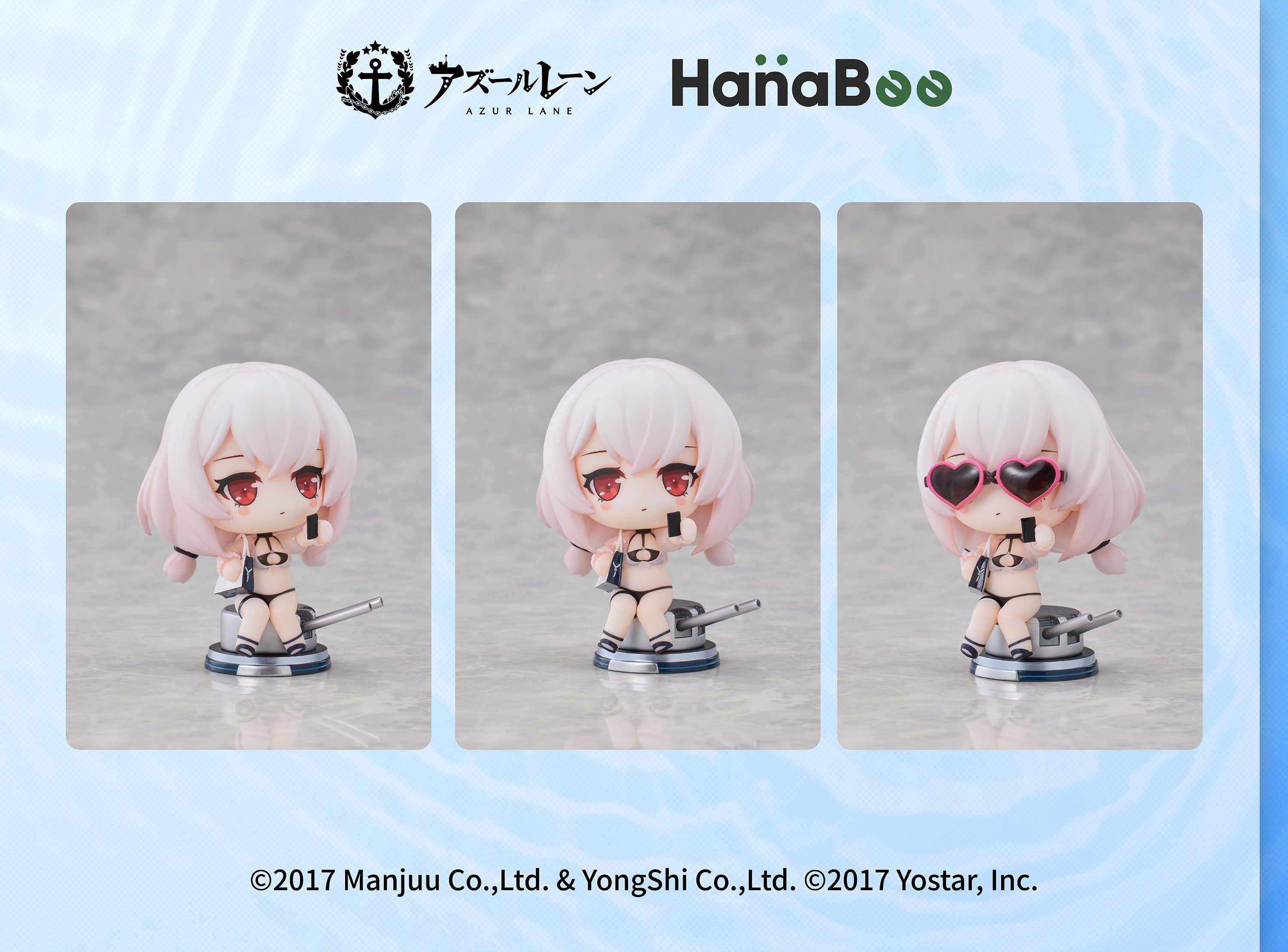 PRE-ORDER Hanabee - Azur Lane - Summer Swimsuit Chibi Figure Vol.2 [Set of 3]