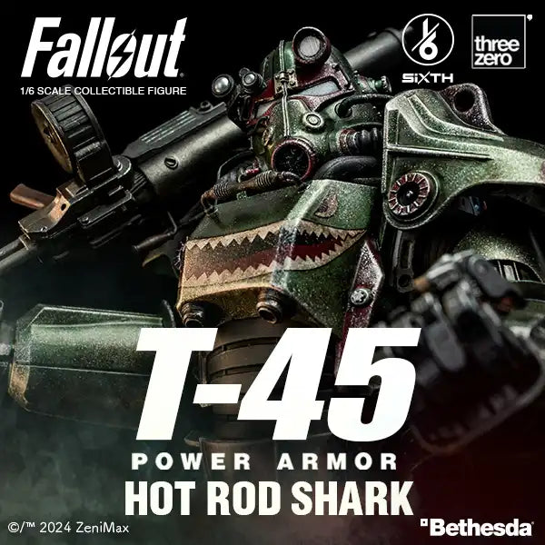 PRE-ORDER threezero - Fallout - T-45 Hot Rod Shark Power Armor 1/6