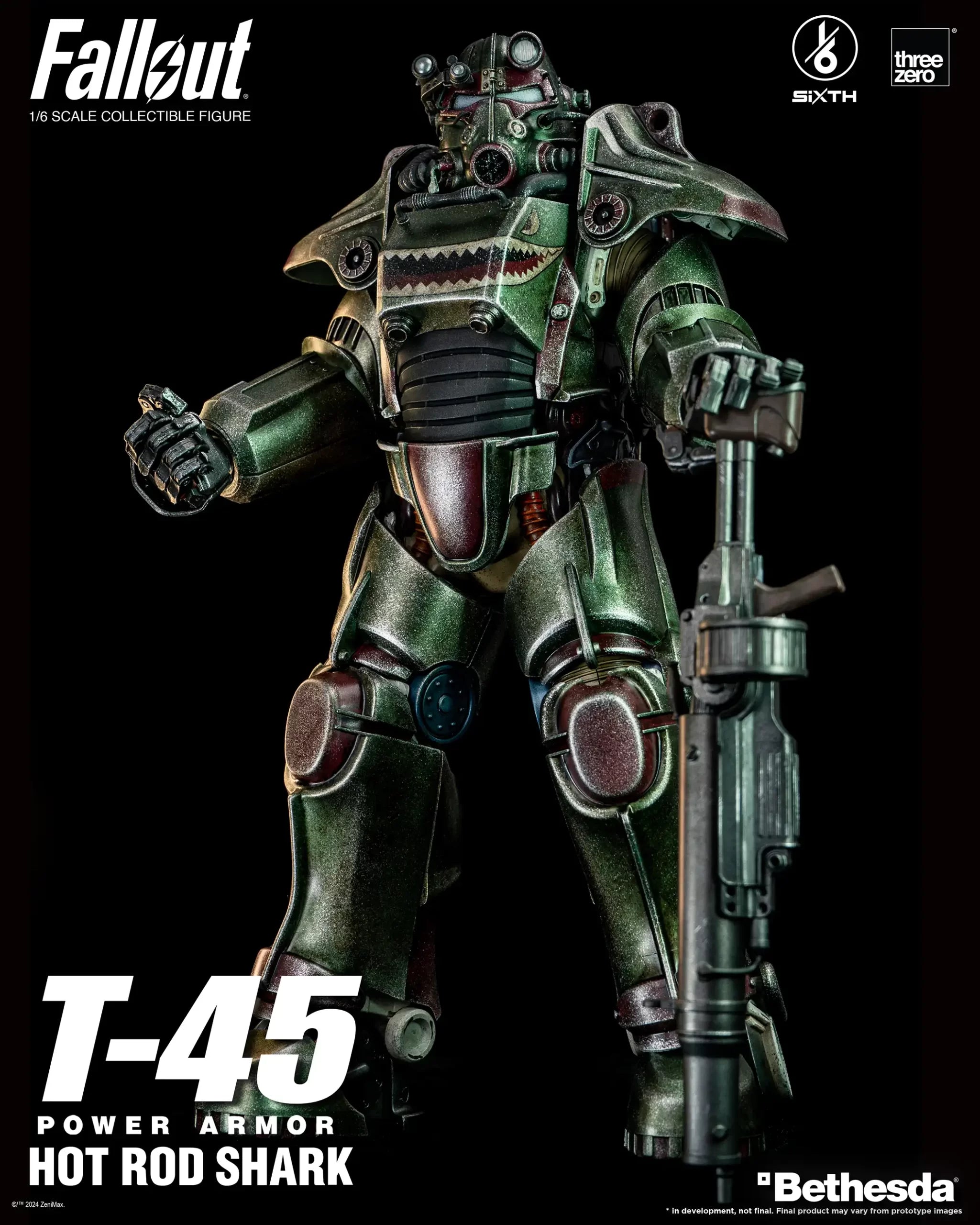 PRE-ORDER threezero - Fallout - T-45 Hot Rod Shark Power Armor 1/6