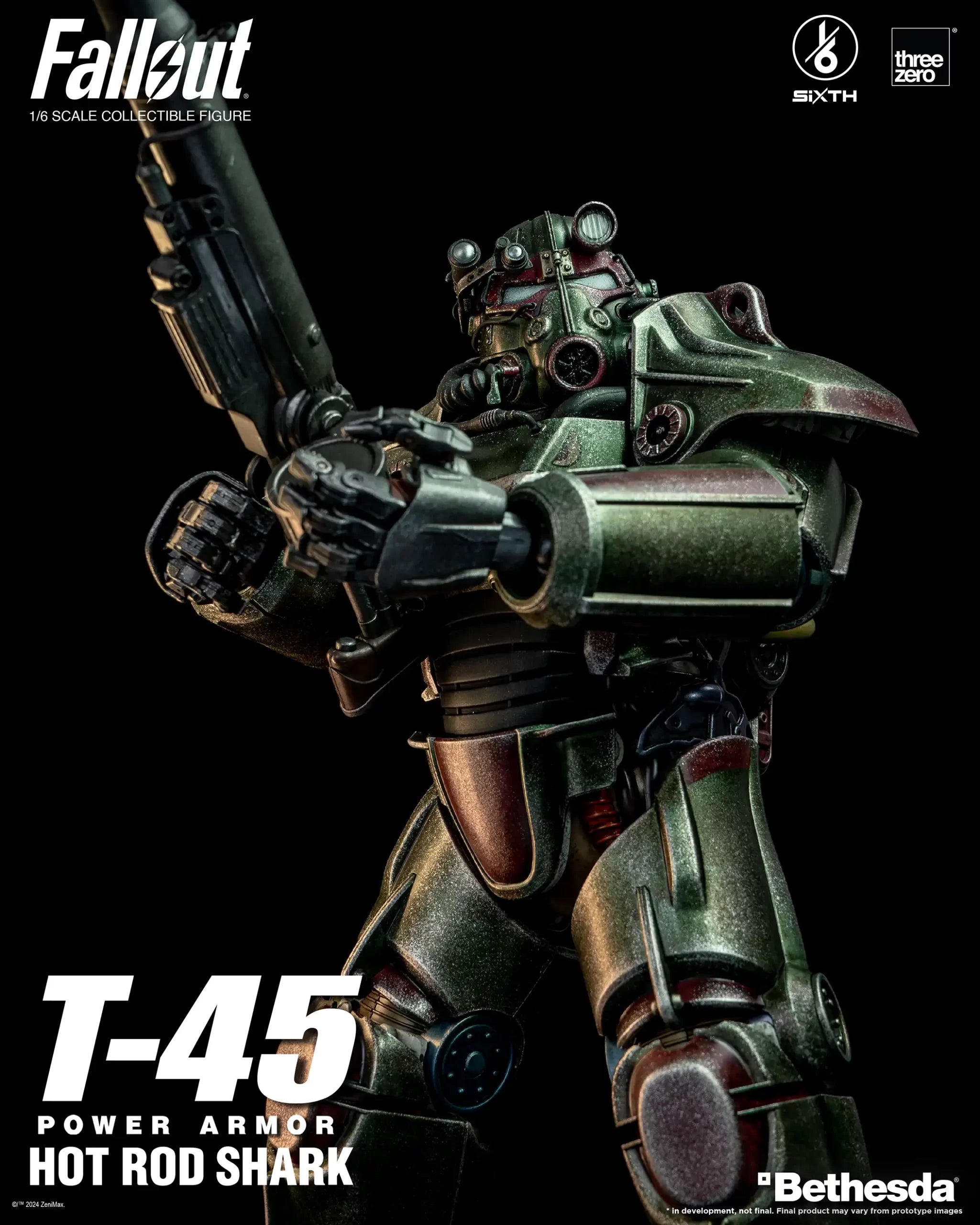PRE-ORDER threezero - Fallout - T-45 Hot Rod Shark Power Armor 1/6