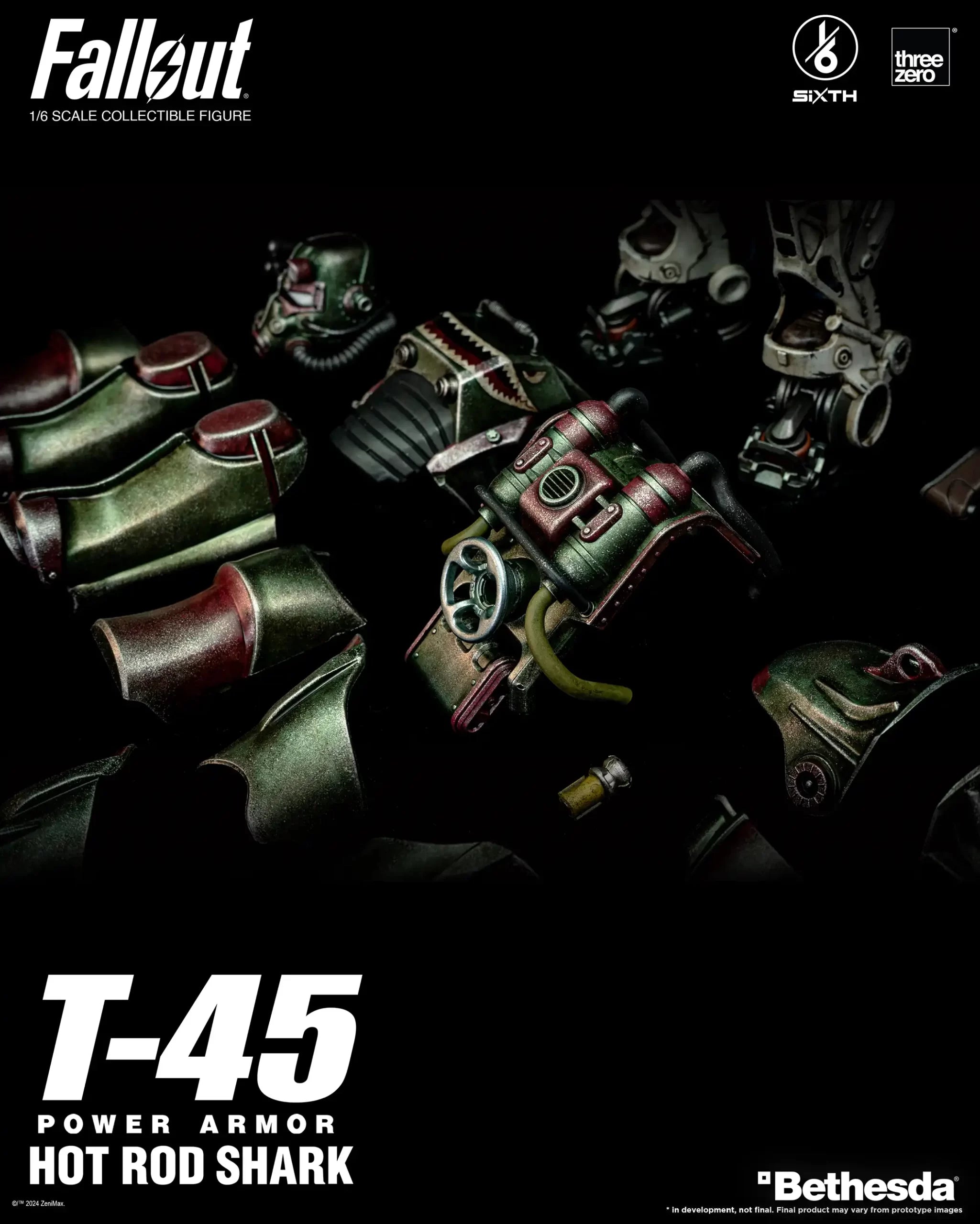 PRE-ORDER threezero - Fallout - T-45 Hot Rod Shark Power Armor 1/6
