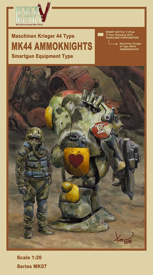 SPECIAL ORDER Hasegawa - Maschinen Krieger - Robot Battle V - 44 Type Heavy Armor Combat Suit for the Moon's Surface MK44 Ammoknights 1/20 [JP]