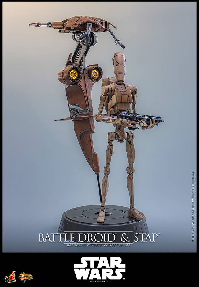 SPECIAL ORDER Hot Toys - Movie Masterpiece - Star Wars: Episode I - The Phantom Menace - Battle Droid & STAP 1/6 [JP]