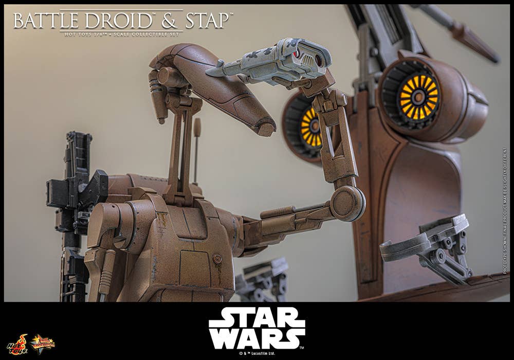 SPECIAL ORDER Hot Toys - Movie Masterpiece - Star Wars: Episode I - The Phantom Menace - Battle Droid & STAP 1/6 [JP]