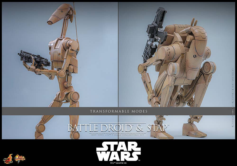 SPECIAL ORDER Hot Toys - Movie Masterpiece - Star Wars: Episode I - The Phantom Menace - Battle Droid & STAP 1/6 [JP]