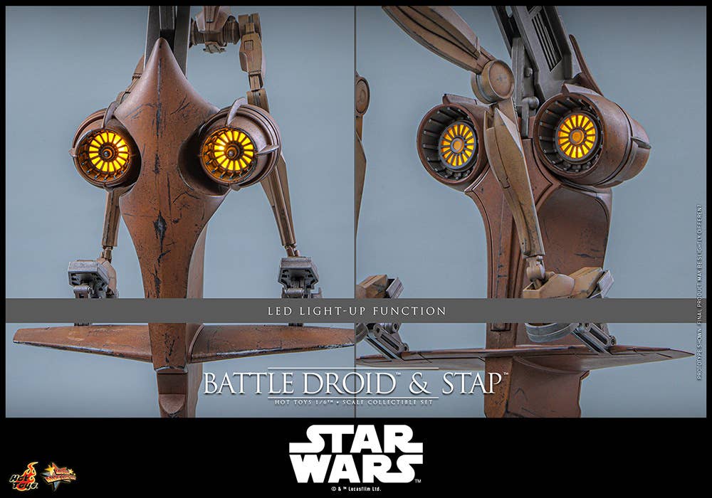 SPECIAL ORDER Hot Toys - Movie Masterpiece - Star Wars: Episode I - The Phantom Menace - Battle Droid & STAP 1/6 [JP]